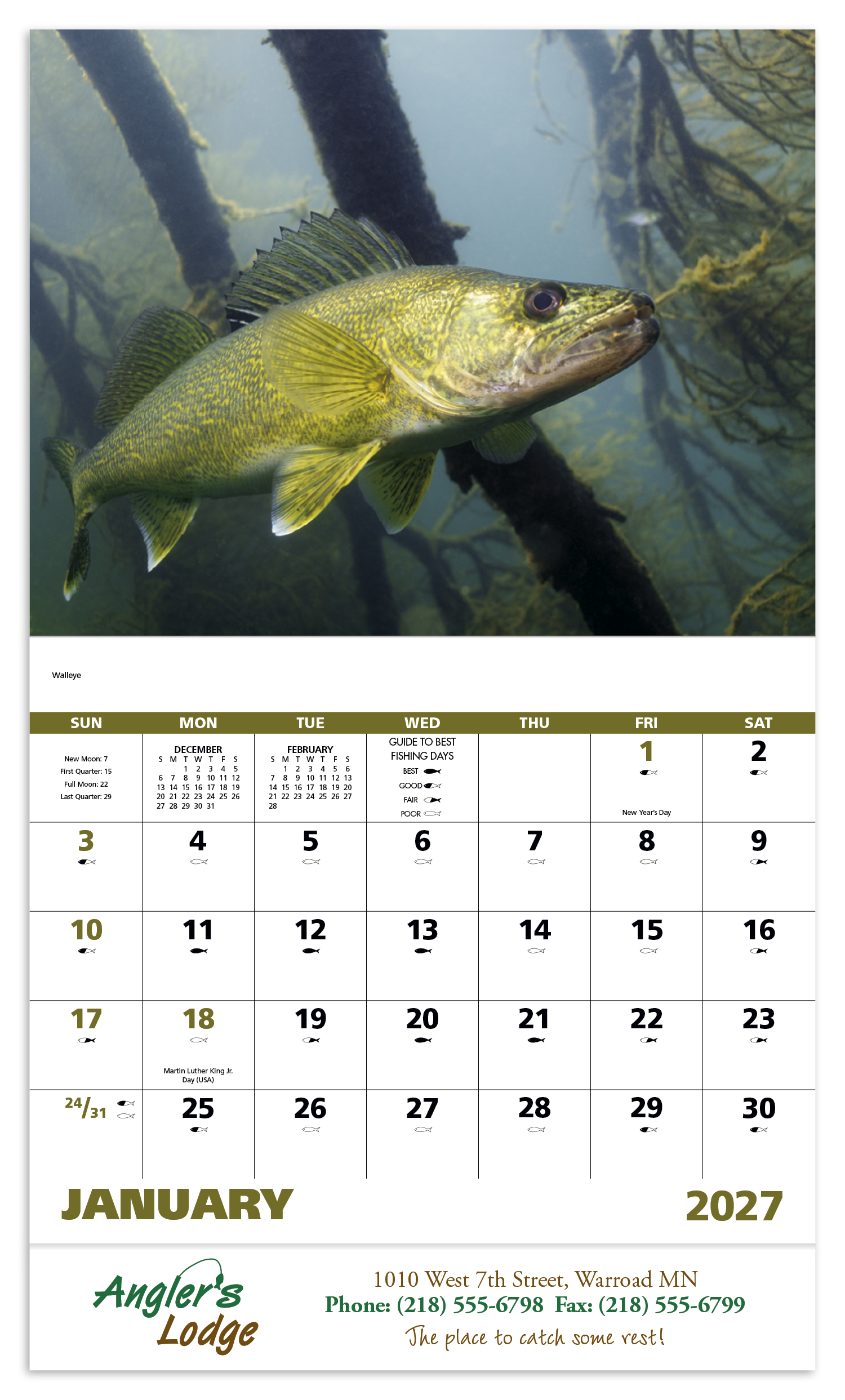 Good Value™ Fishing - Stapled Calendar 59