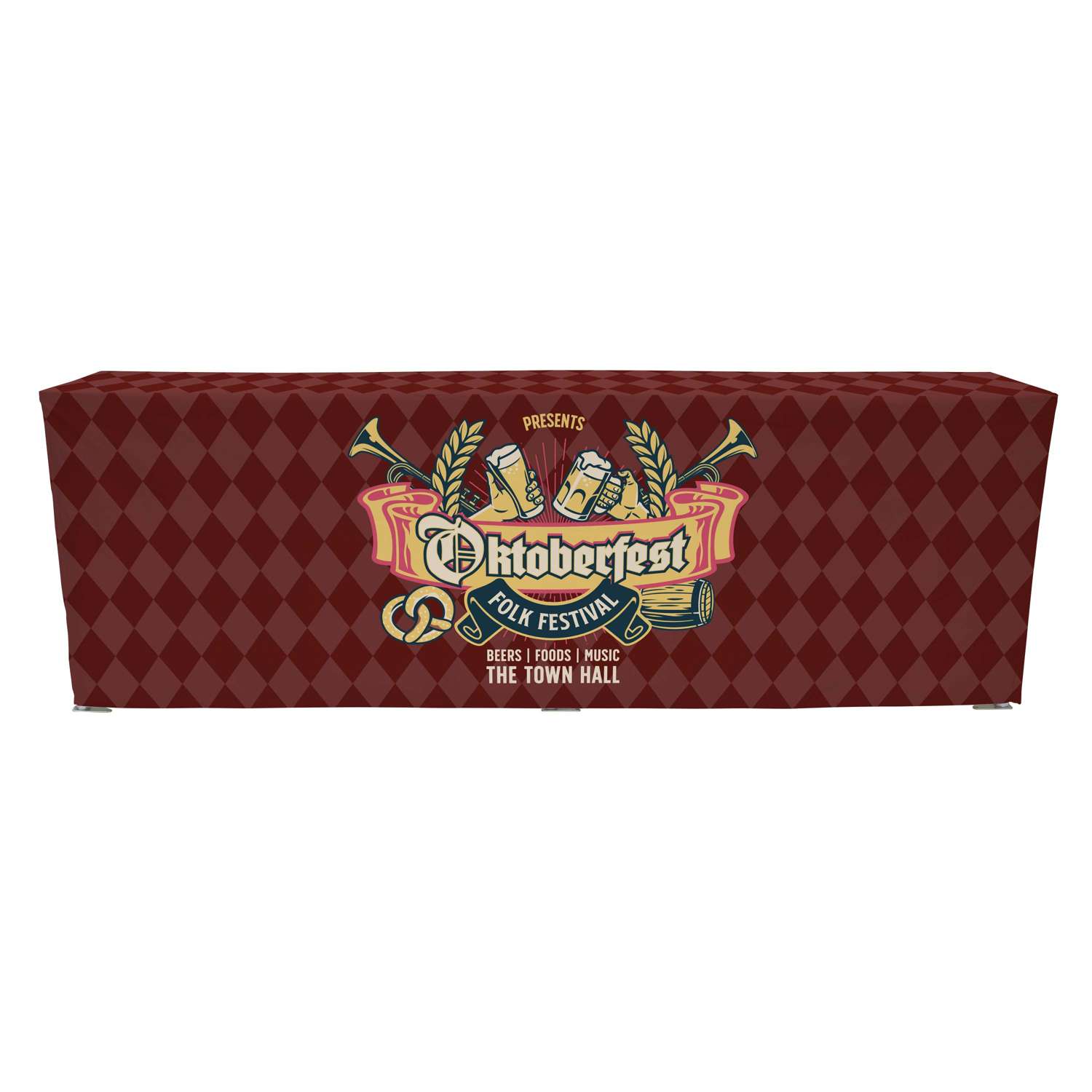 38.5"H x 115"W Pop-Up Table & Fitted Dye Sub Throw Kit 2