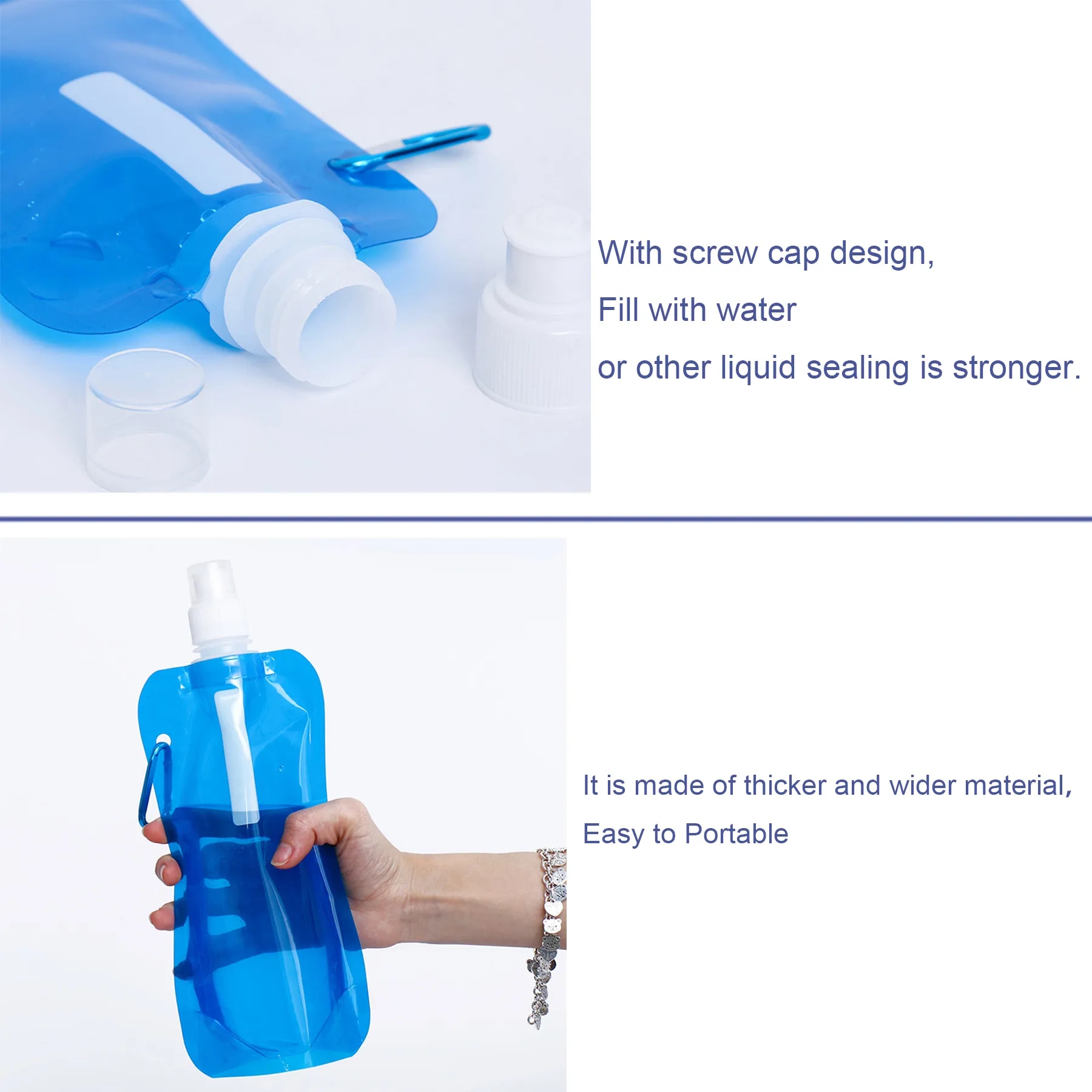 Collapsible Sports Water Leak Proof Travel Bottles 5