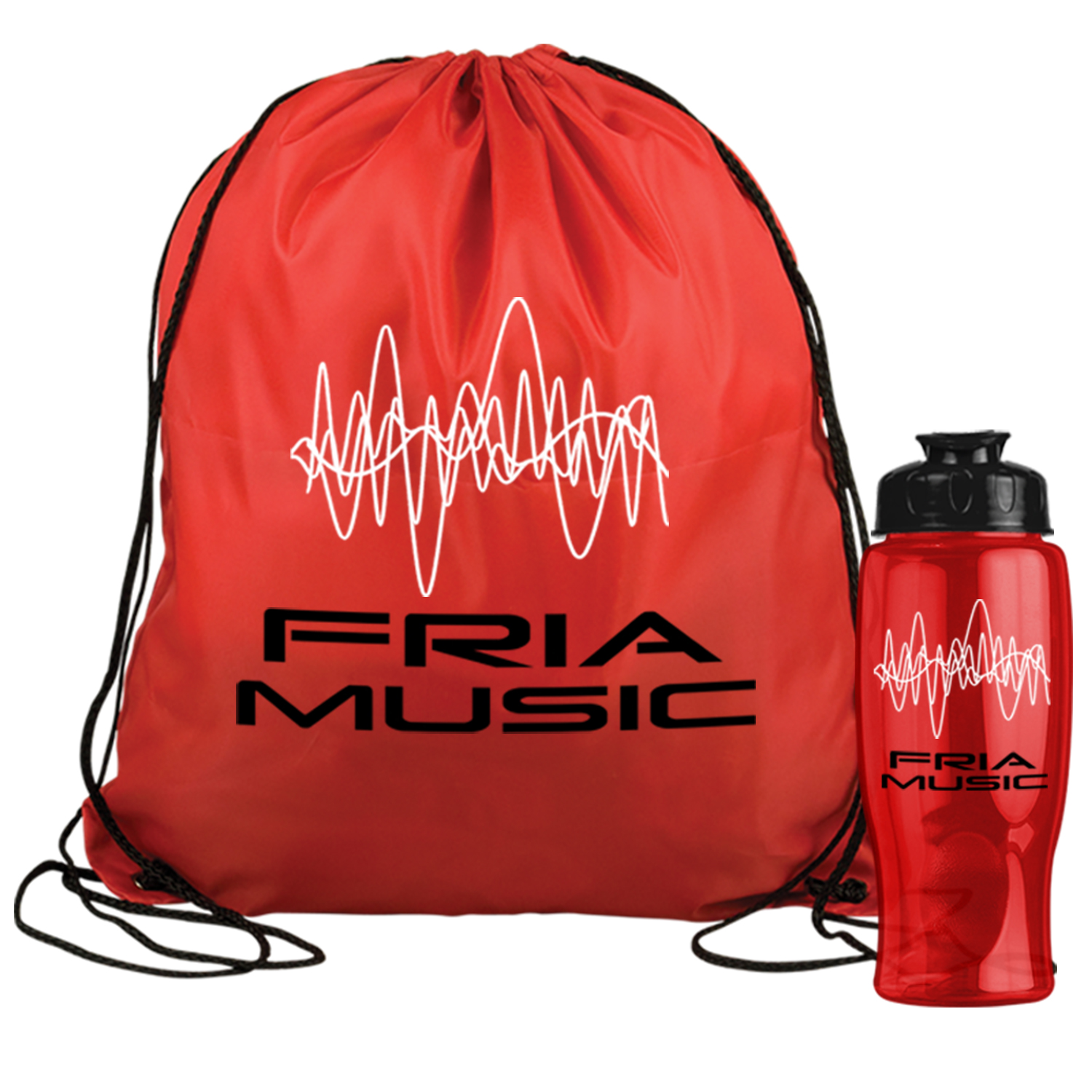 Bottle in a Drawstring Backpack Combo Kit 5