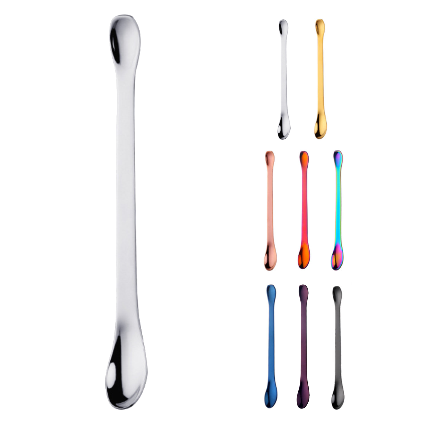 Dual Heads Stainless Steel Stirring Spoon 9