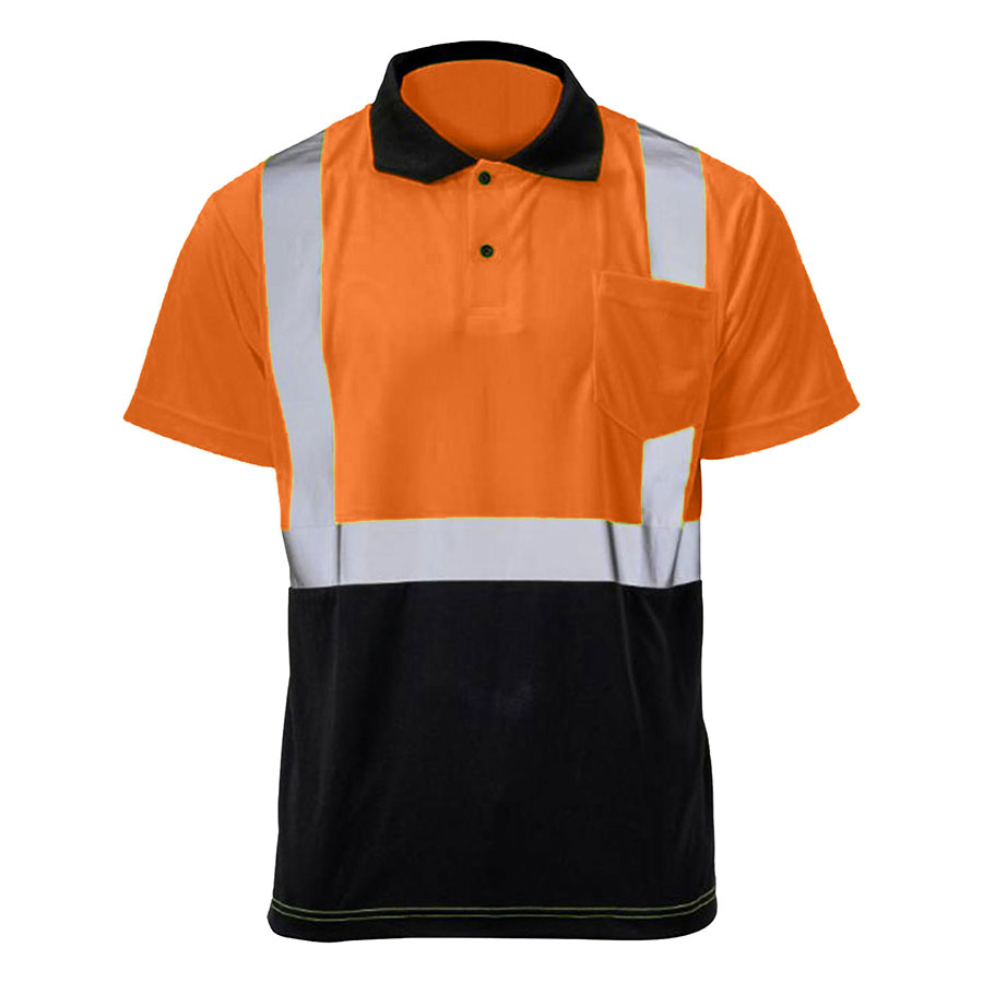 VISIPRO Short Sleeve Reflective Colorblock Safety Polo -