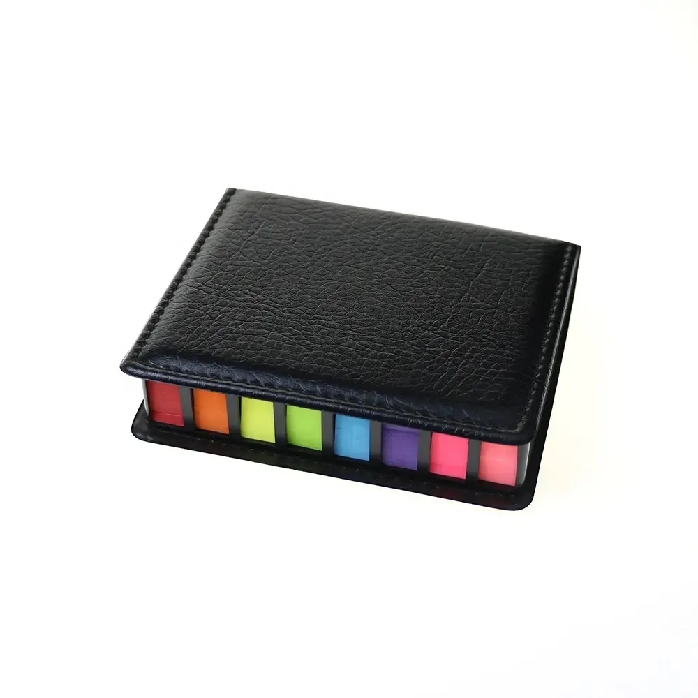 Leather Cover Multi-Color Assortment Sticky Note W/ Calendar 5