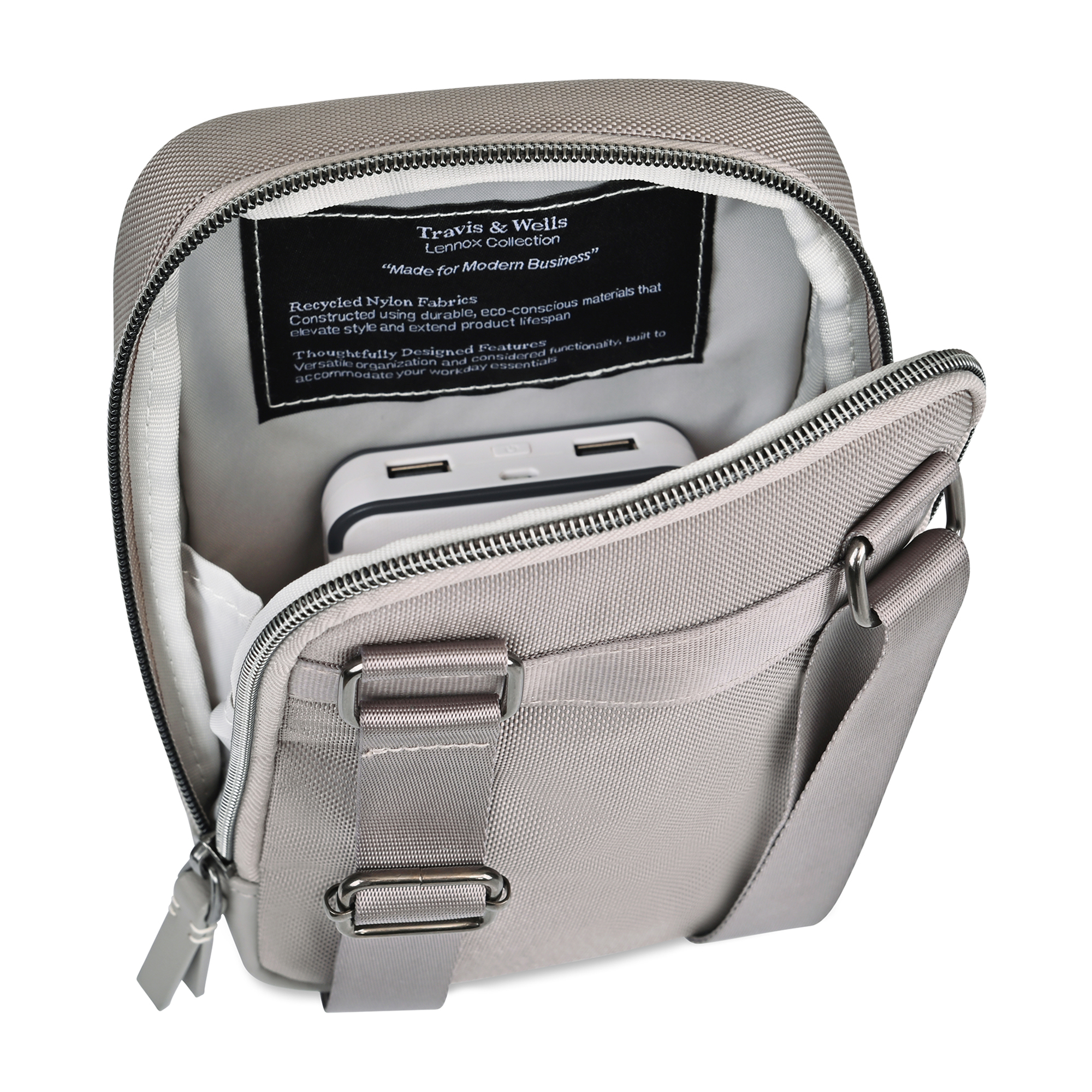 Travis & Wells® Lennox Recycled Nylon Crossbody 22