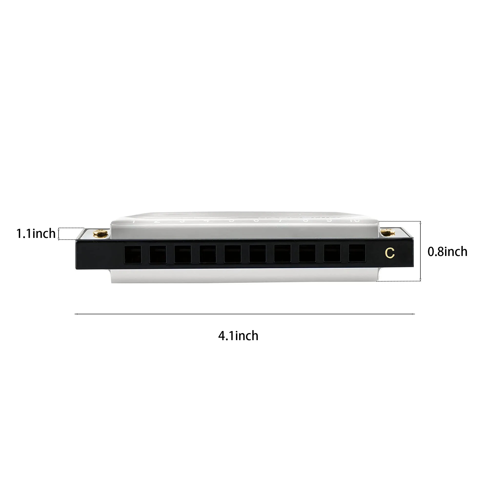 C Key 10 Holes Blues Harmonica MOQ 50PCS 3