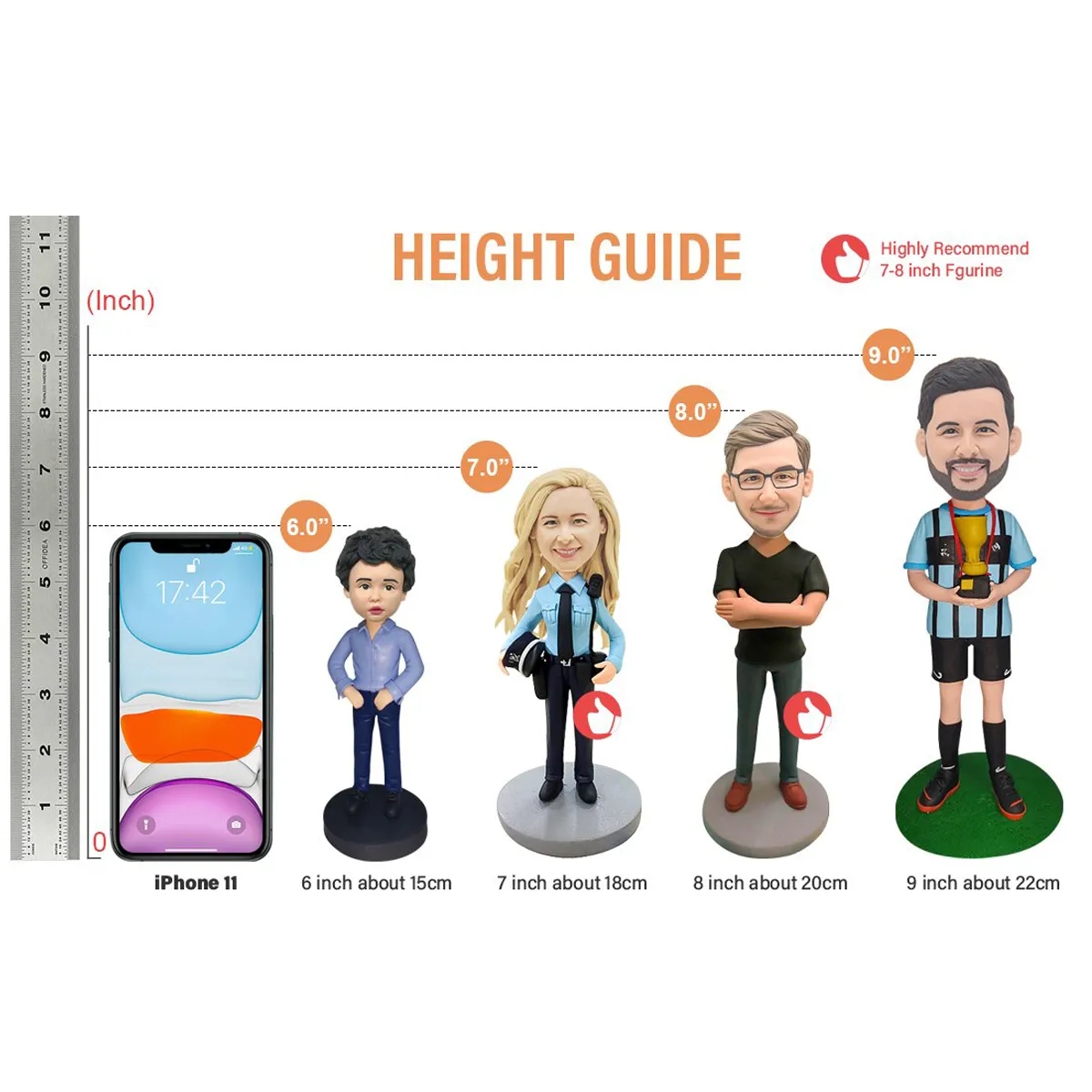 Fully Customizable 6 inch Custom Polymer Clay Bobblehead 5