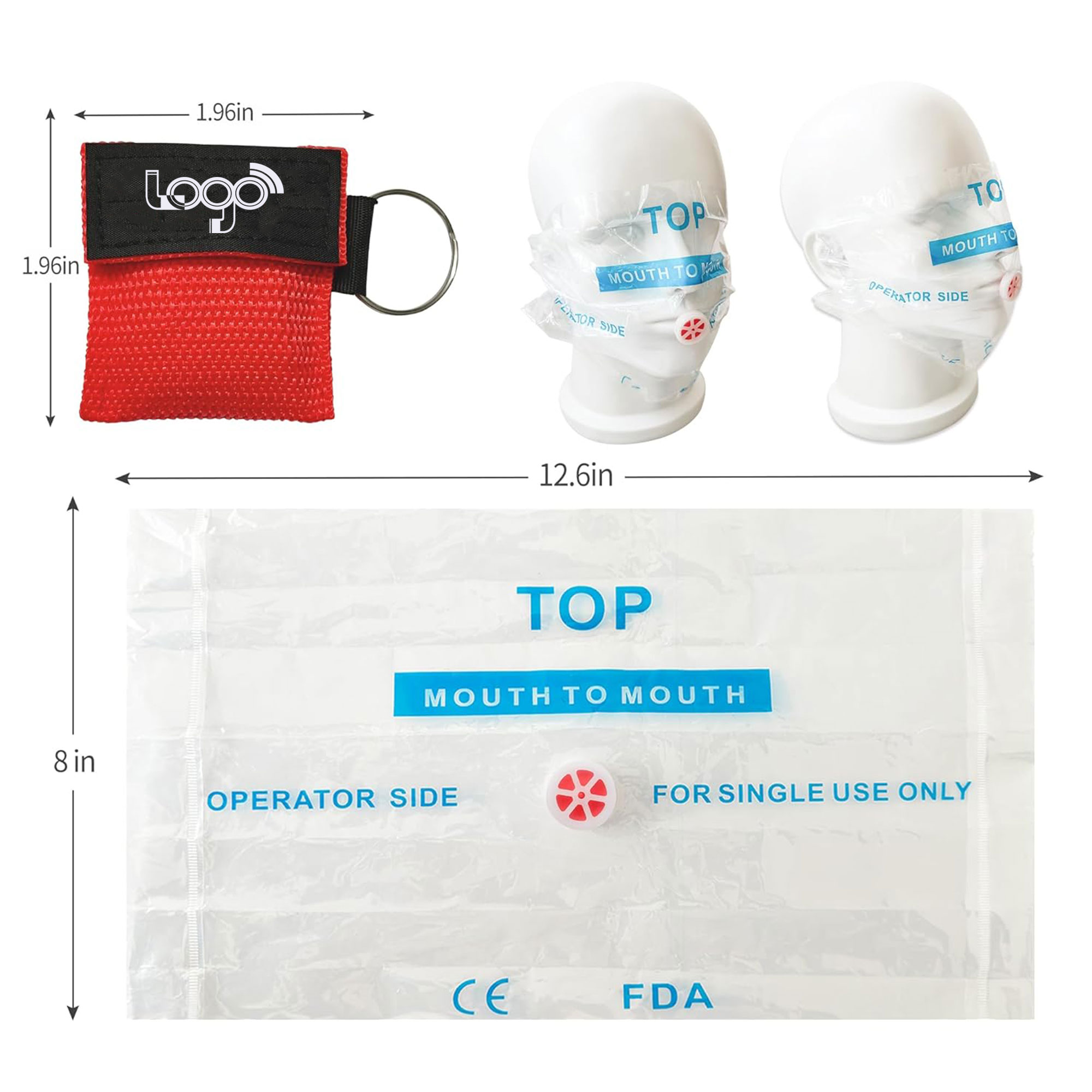CPR Face Shield with One Way Valve 4