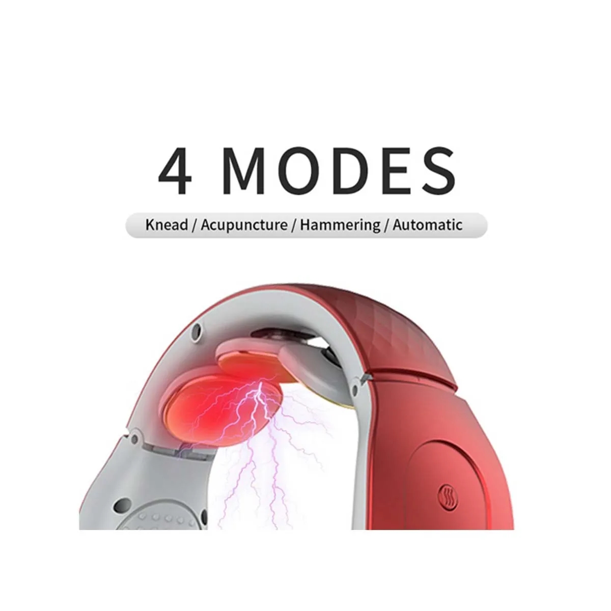 USB Charge Hot Compress 3D Neck And Shoulder Massager 5