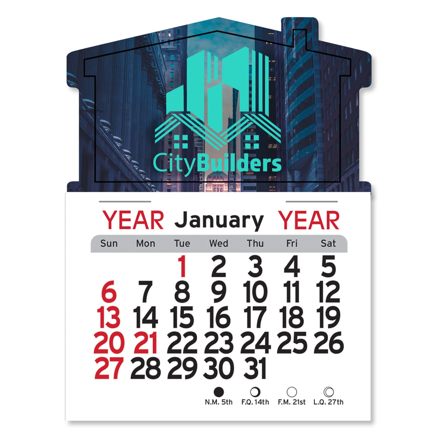 Adhesive Peel-N-Stick® Calendar - House 4