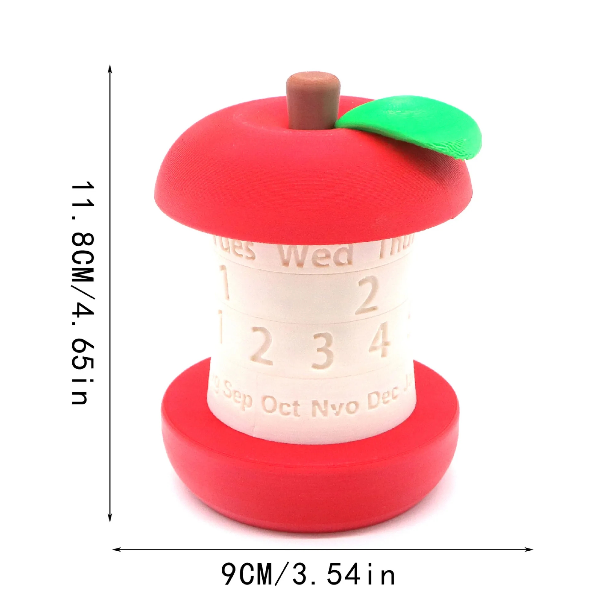 Creative Rotating Apple Perpetual Calendar Desk Decor Gift 5
