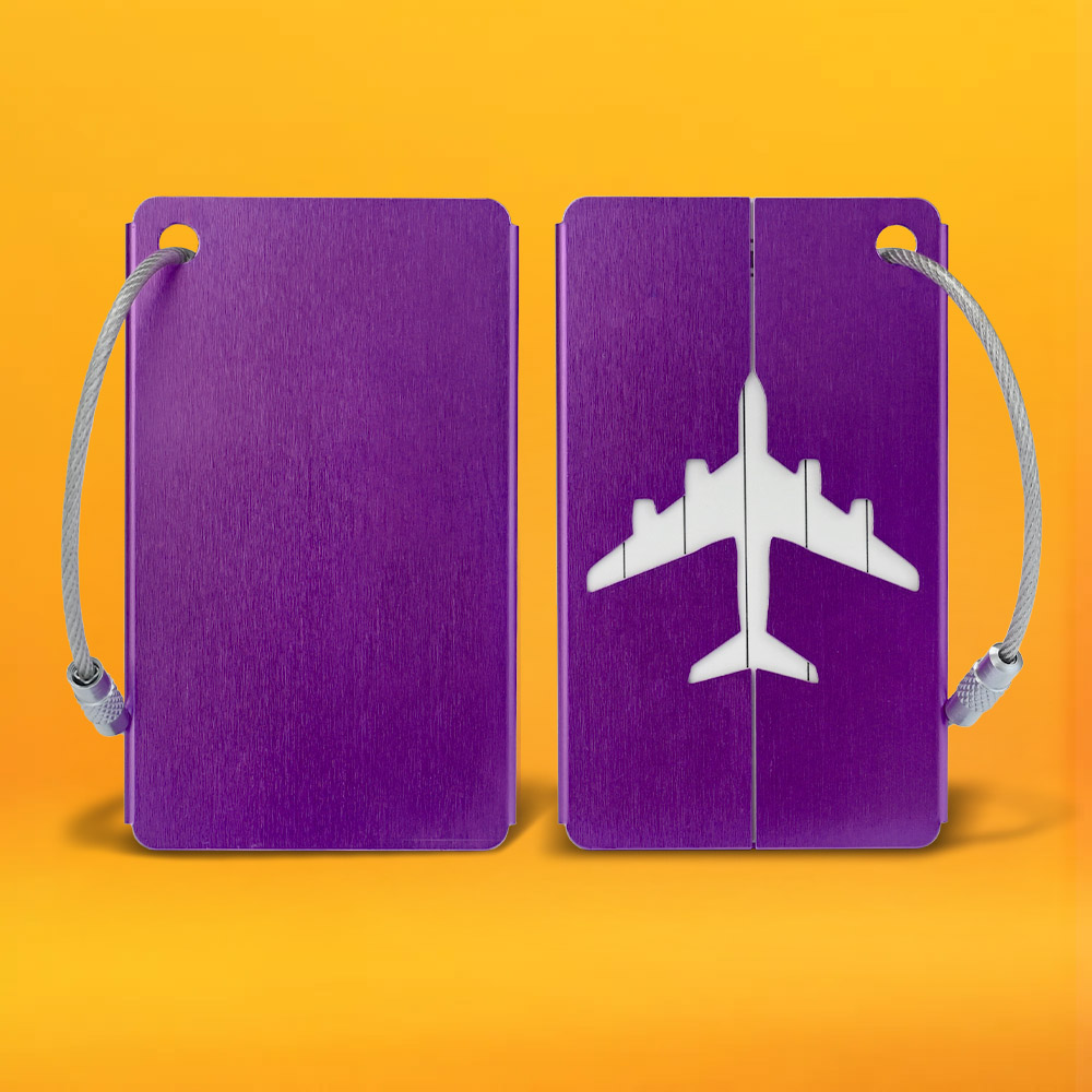 Luggage Tags Card Holders with Stainless Steel Loops