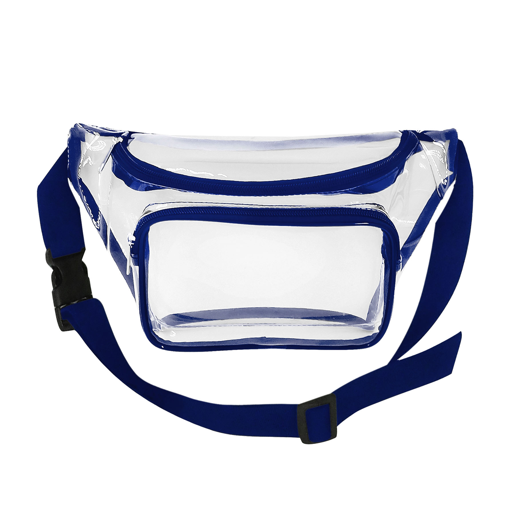 Clear Heavy Vinyl Fanny Pack w/ Two Zipper Pockets 8