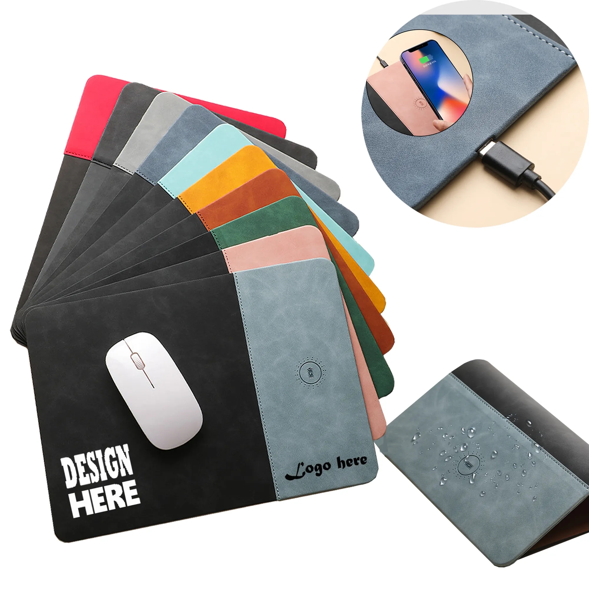 Wireless Charging Mouse Pad 15W For As Business Gifts 2