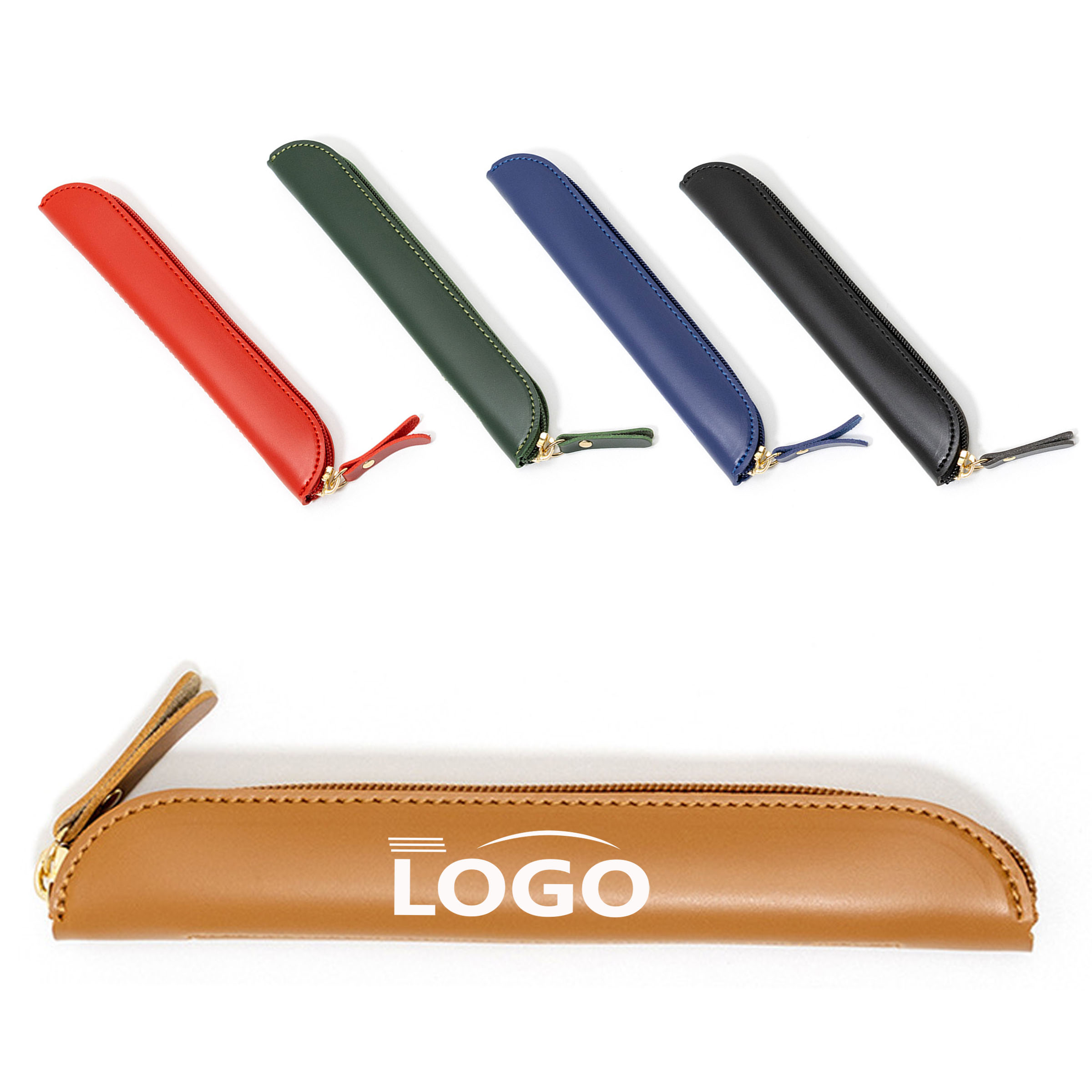 Compact PU Leather Zipper Pencil Bag 3