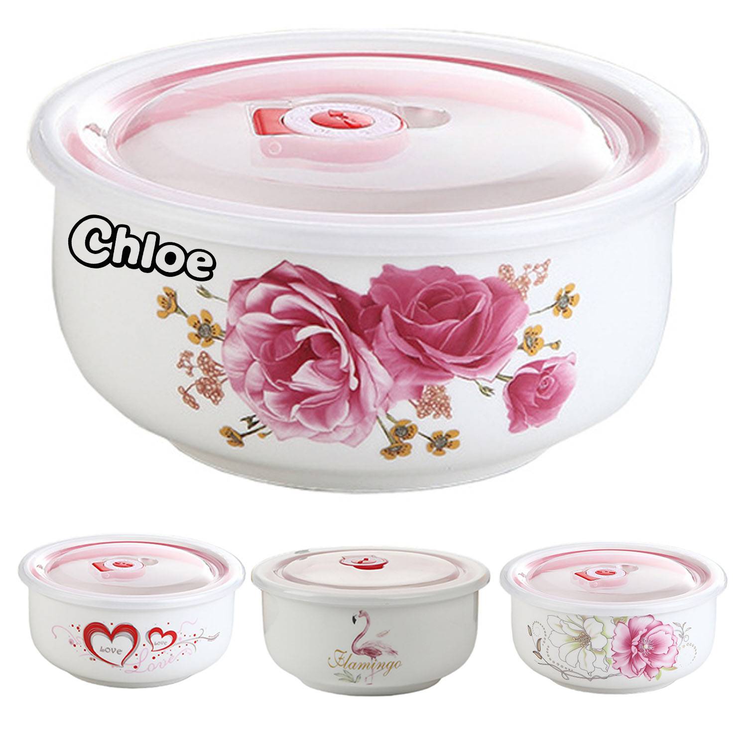 6 Inch Kitchen Ceramic Bowl w/ Airtight lid 2