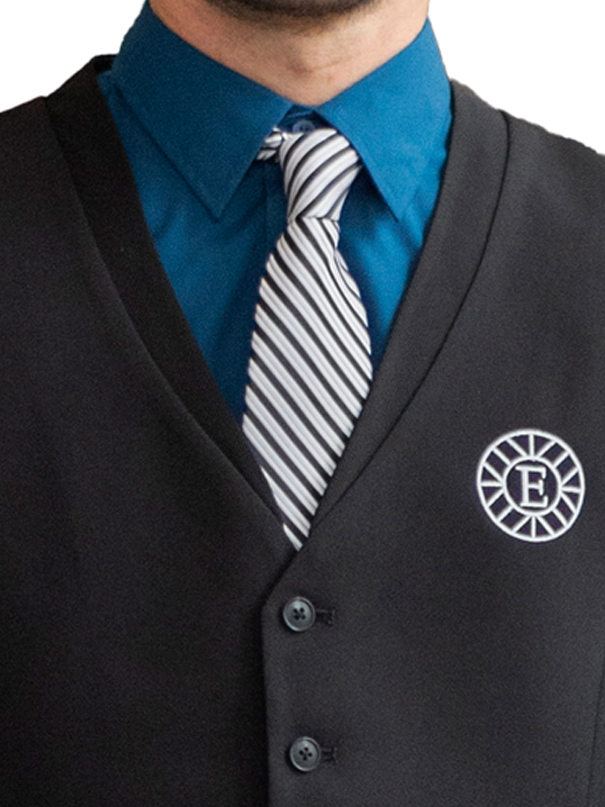 Edwards - Suiting & Neckwear - Men's Two-Pocket Ottoman Trim Vest 3