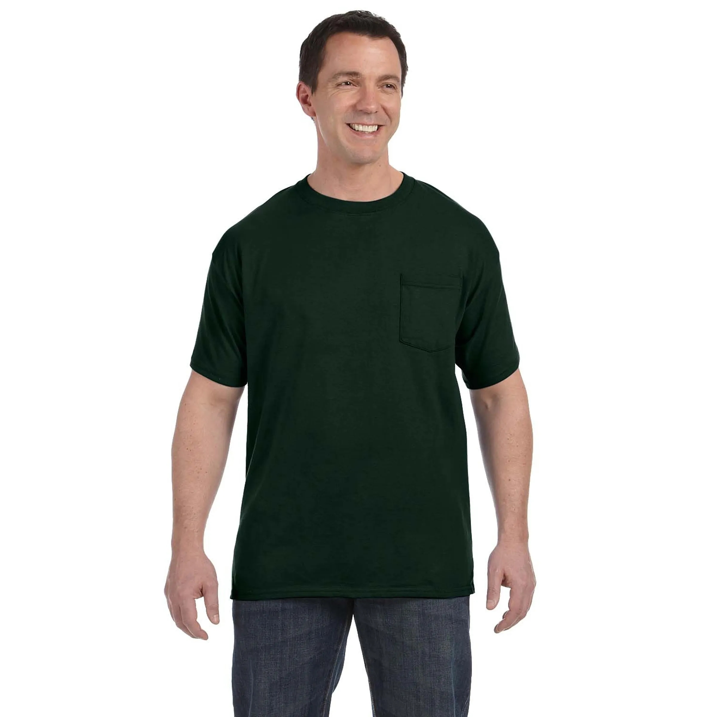 Hanes Men's 6.1 oz Tagless Pocket T-Shirt 7