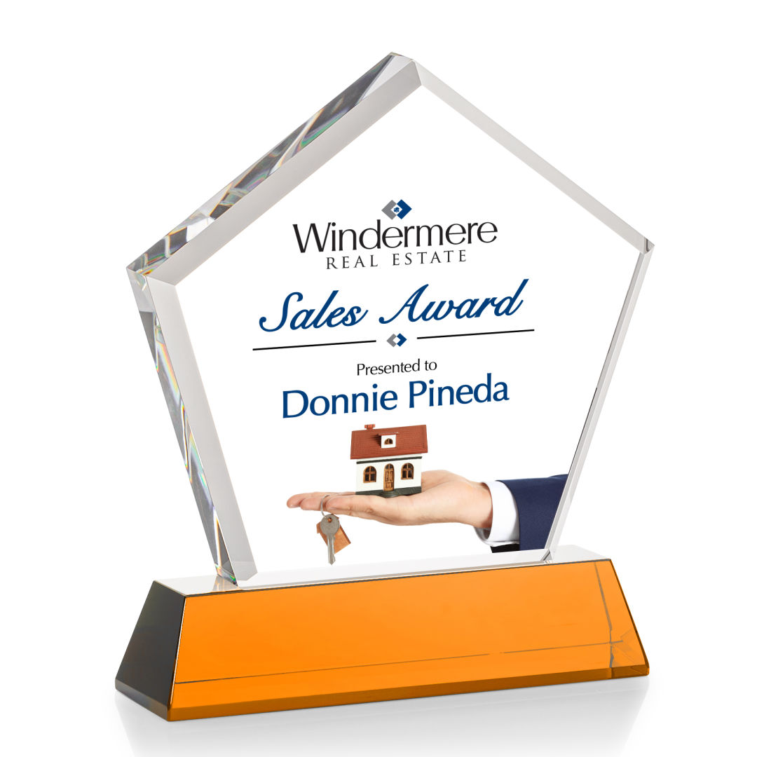 Genosee VividPrint™ Award on Base - Amber 5
