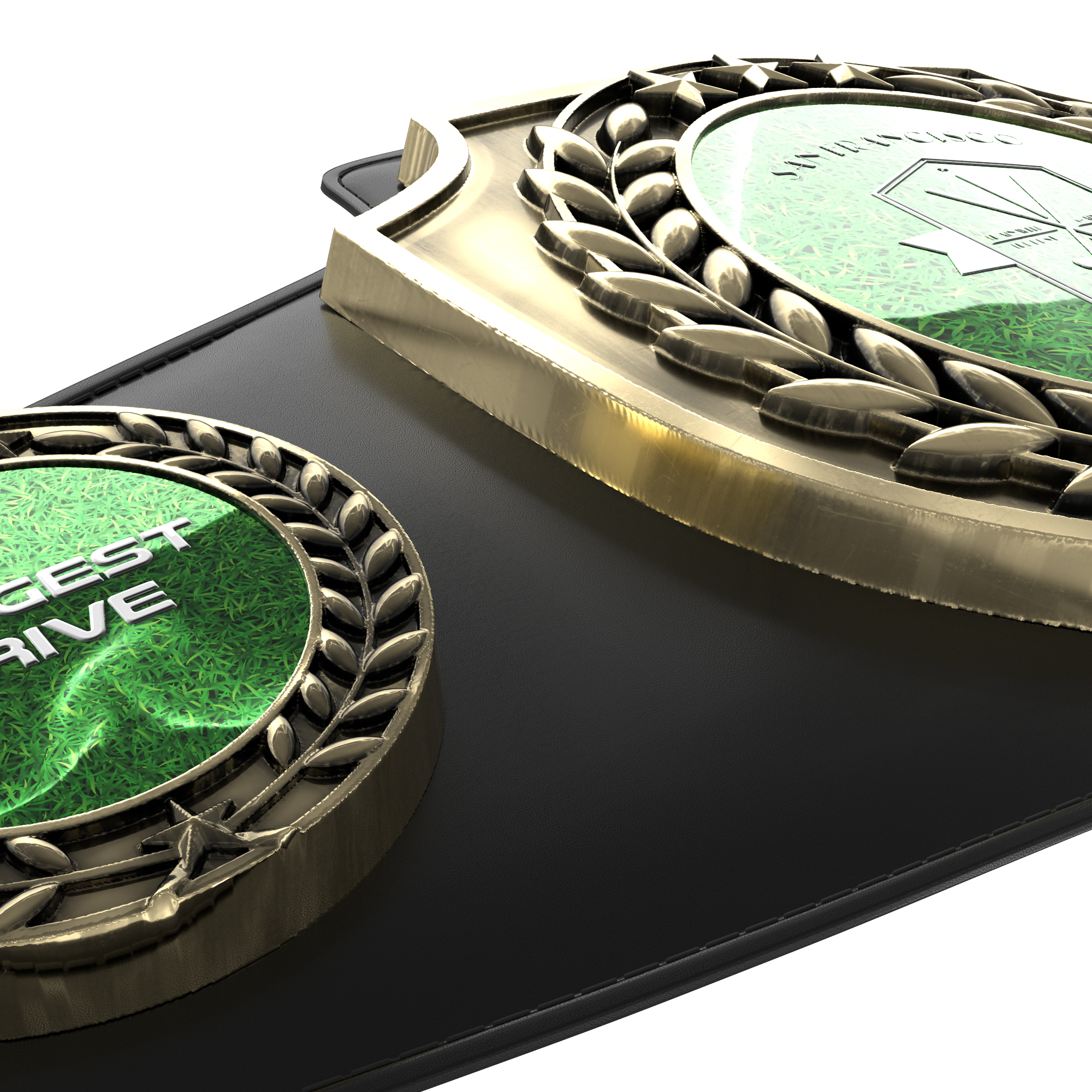 Express Vibraprint® Antique Bright Champion Award Shield Belt 9