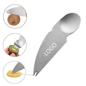 2 In 1 Stainless Steel Kiwi Spoon With Serrated Blade 7