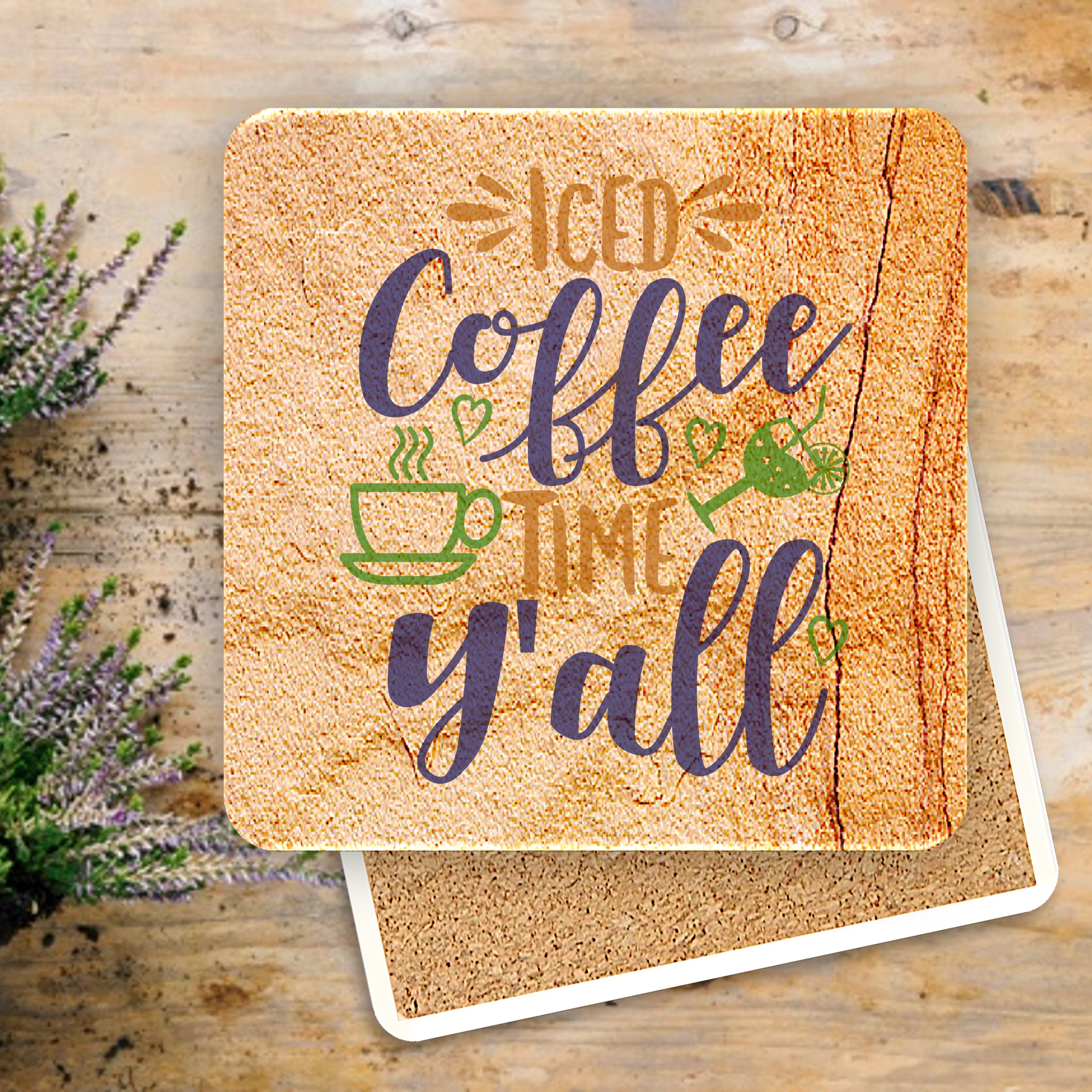 Faux Sandstone Printed Square Coaster 7