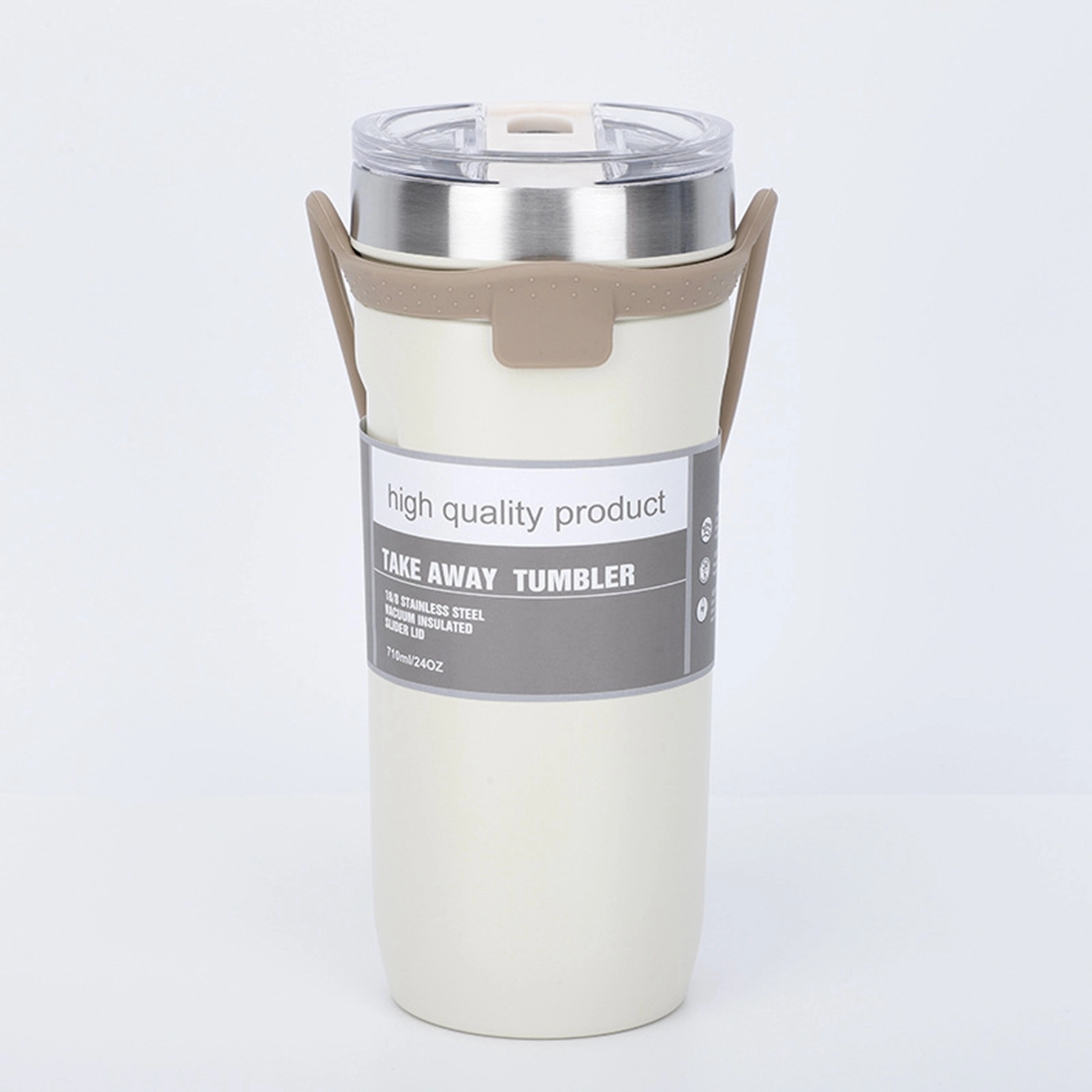 24 Oz. Vacuum Insulated Coffee Tumbler with Silicone Strap 11