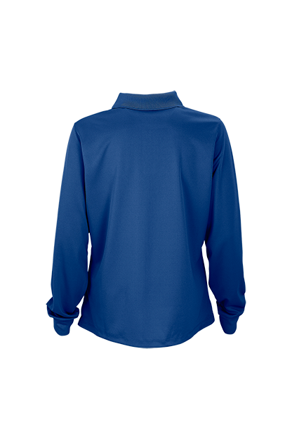 Women's Vansport Omega Long Sleeve Solid Mesh Tech Polo 12