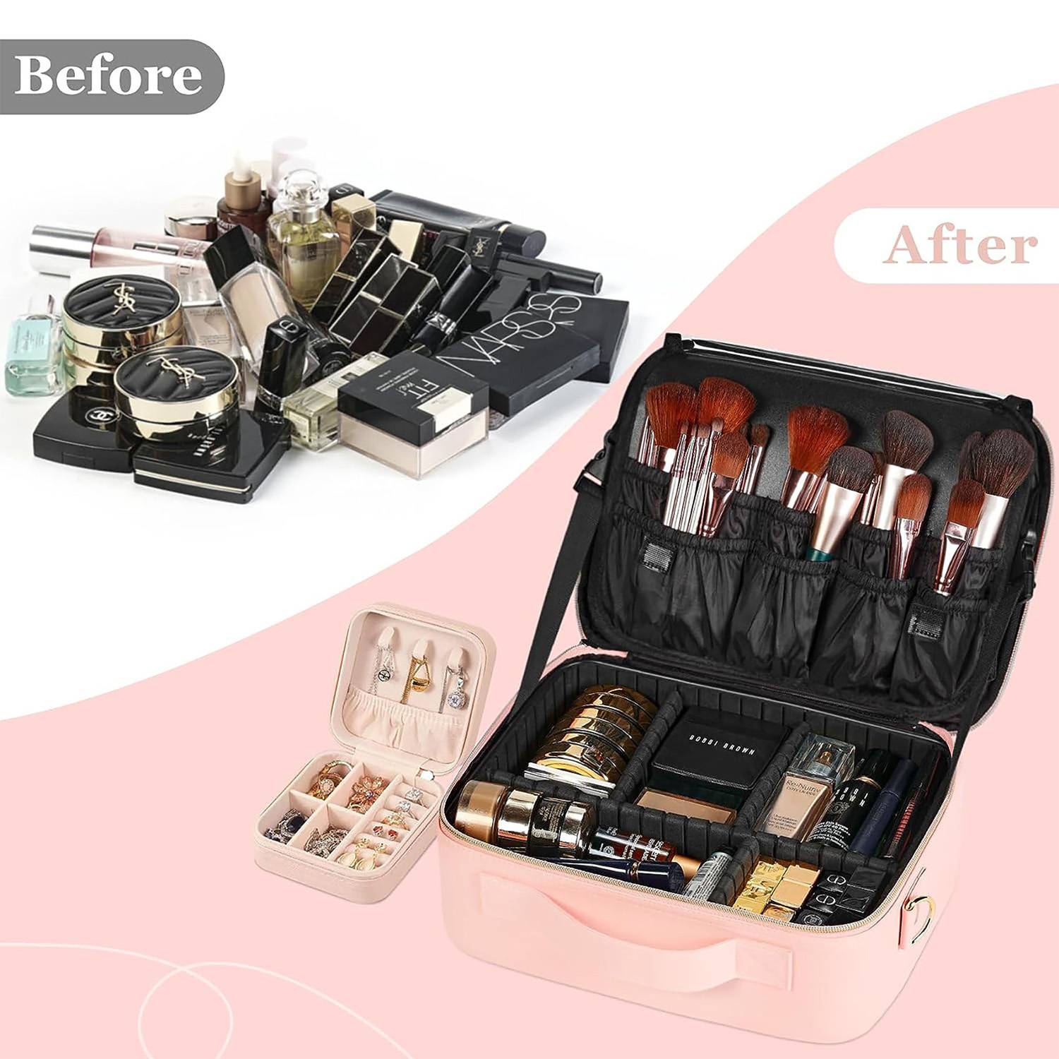 PU Leather Makeup Bag with Mirror 7