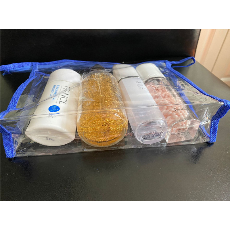 Custom Cosmetic Organizer Bag w/Non-woven Trim--7.87"x5.9"x1.96" 5