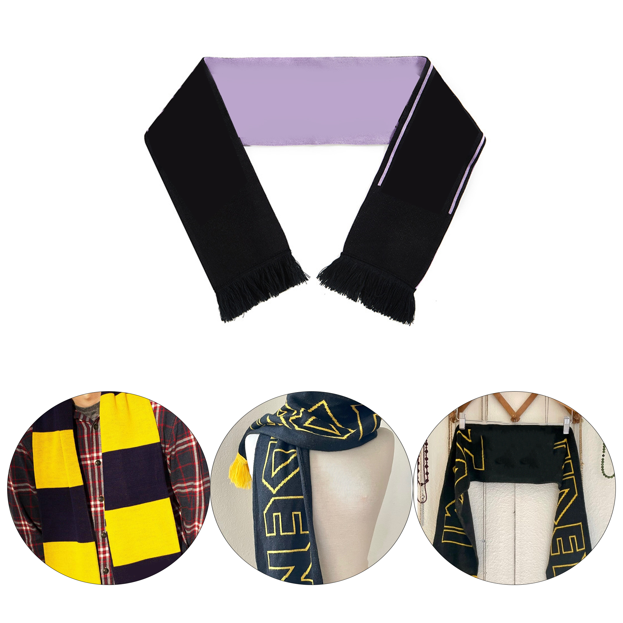 Personalized Sports Support Knitted Scarf 5
