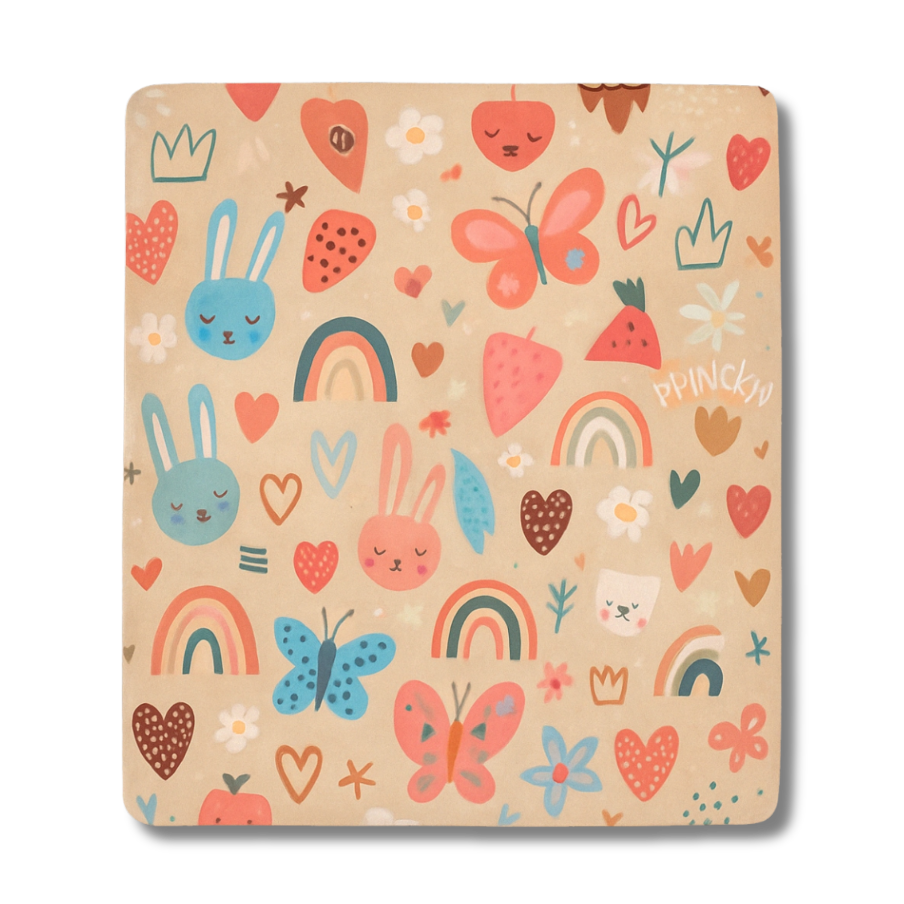 Swaddle Blanket - 30" x 40" - Poly/Spandex "Cotton Feel", Hemmed