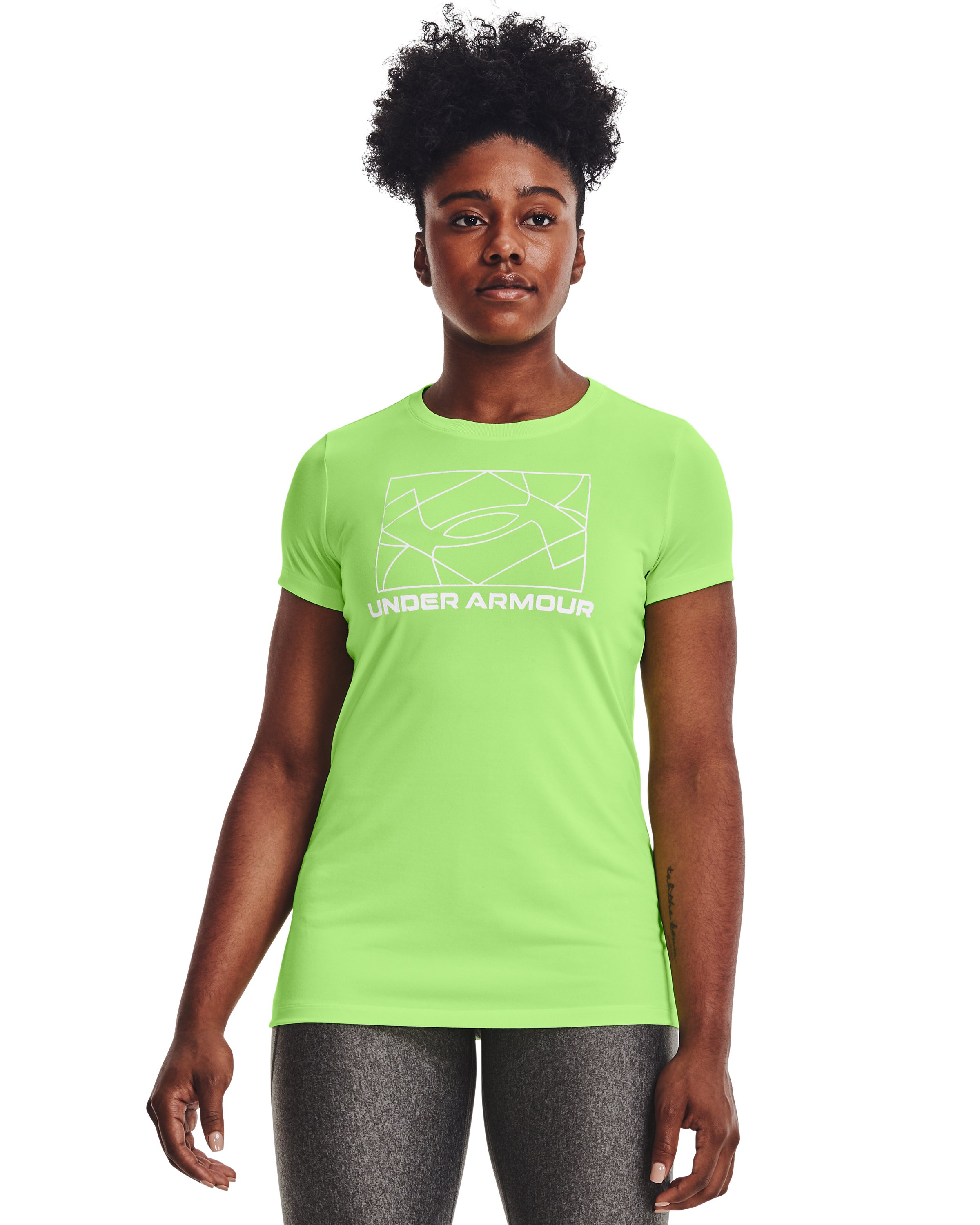 Women's UA Tech Box Logo Short Sleeve  4