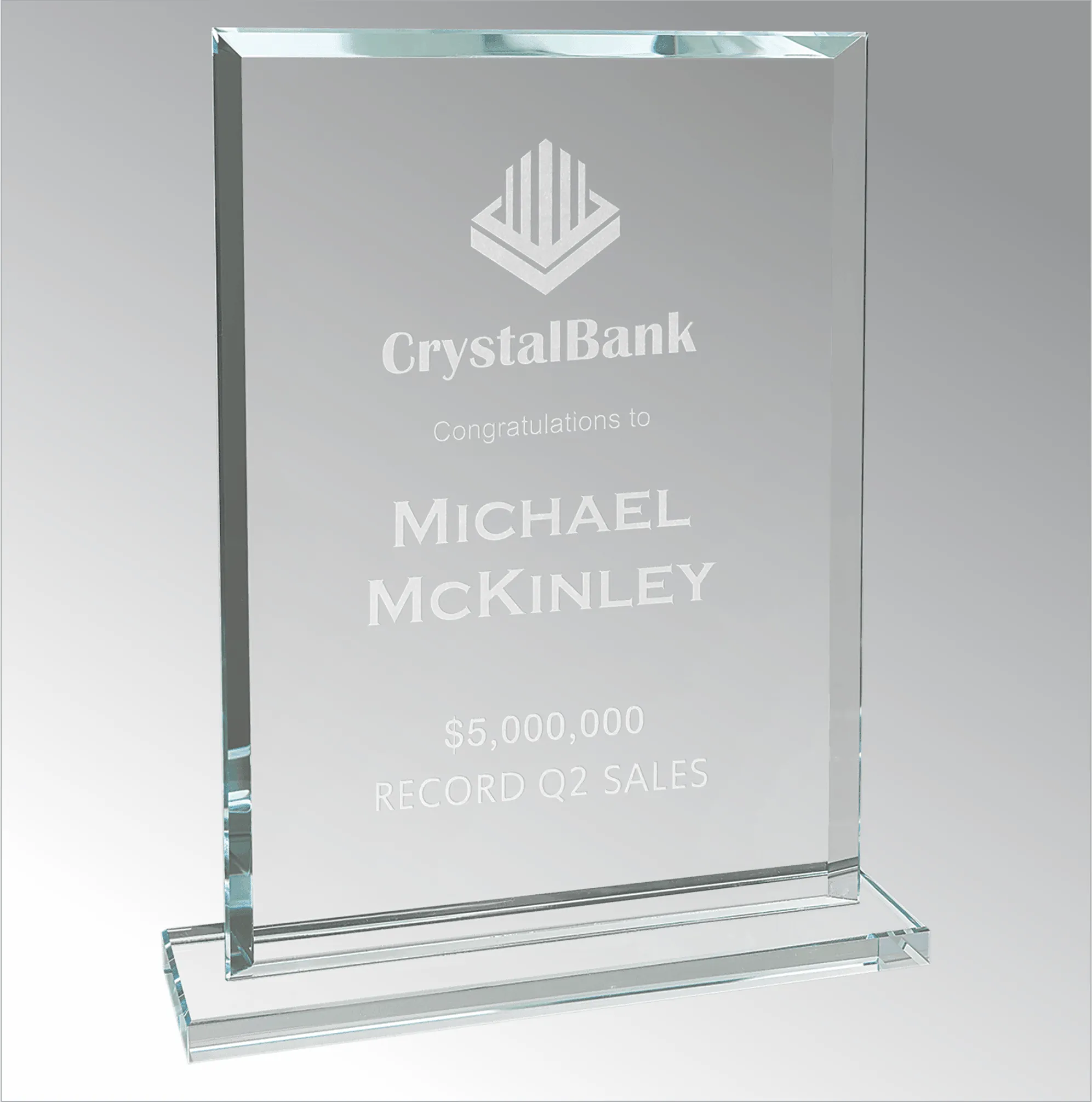 Rectangle Clear Glass Award 12