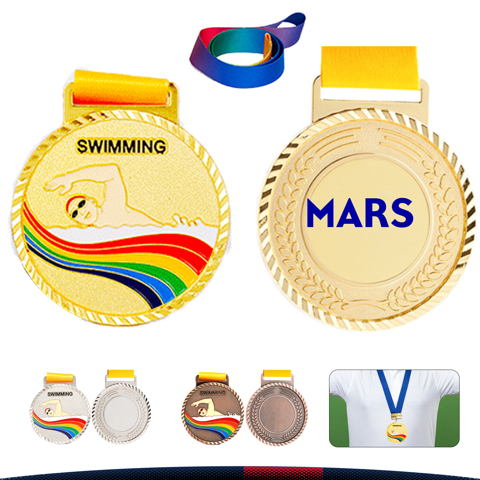 Swimming Award Medals 3