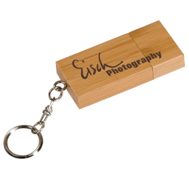 Eco-friendly 2GB Bamboo USB Flash Drive Keychain 2