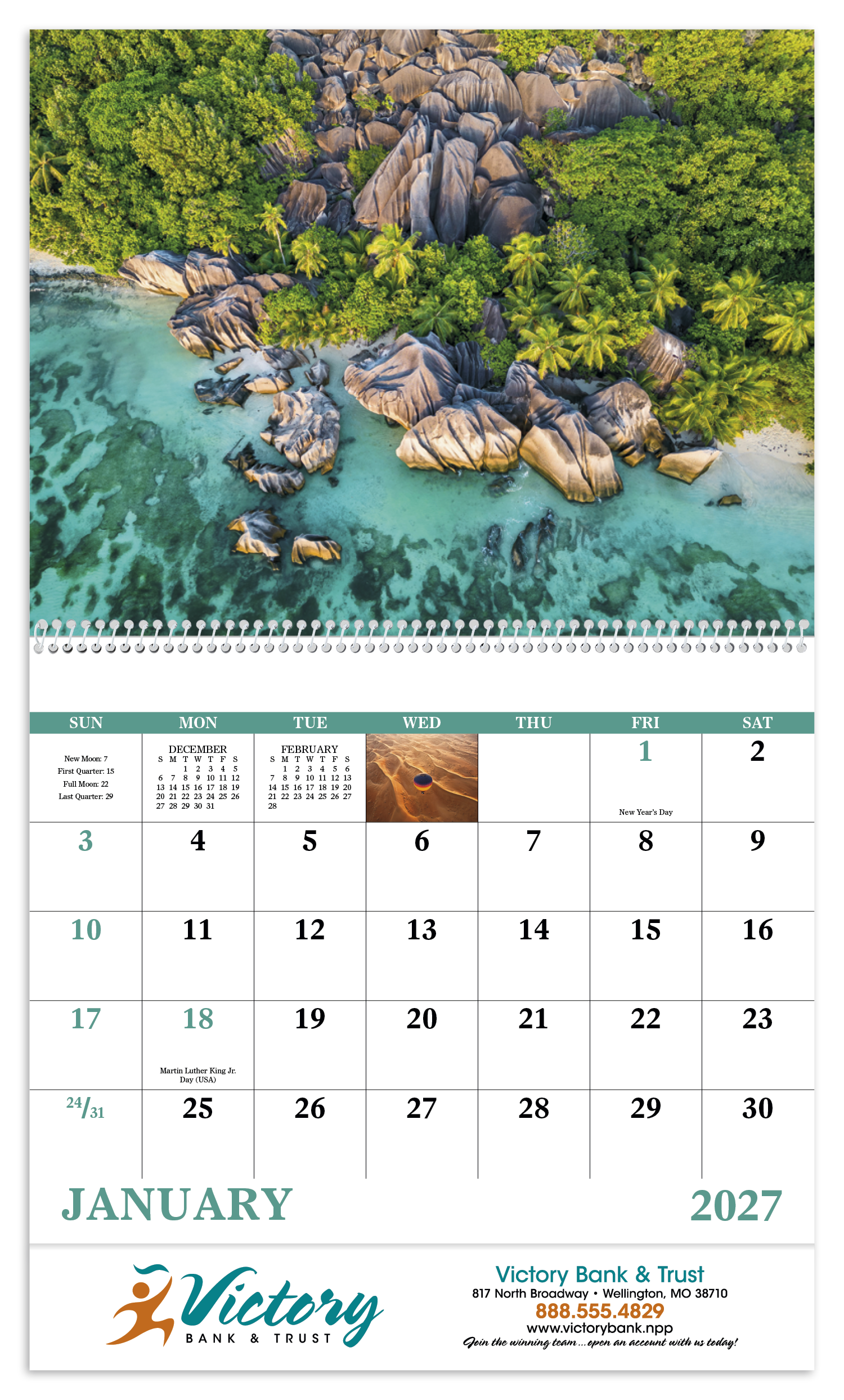 Good Value™ View from Above - Spiral Calendar 54