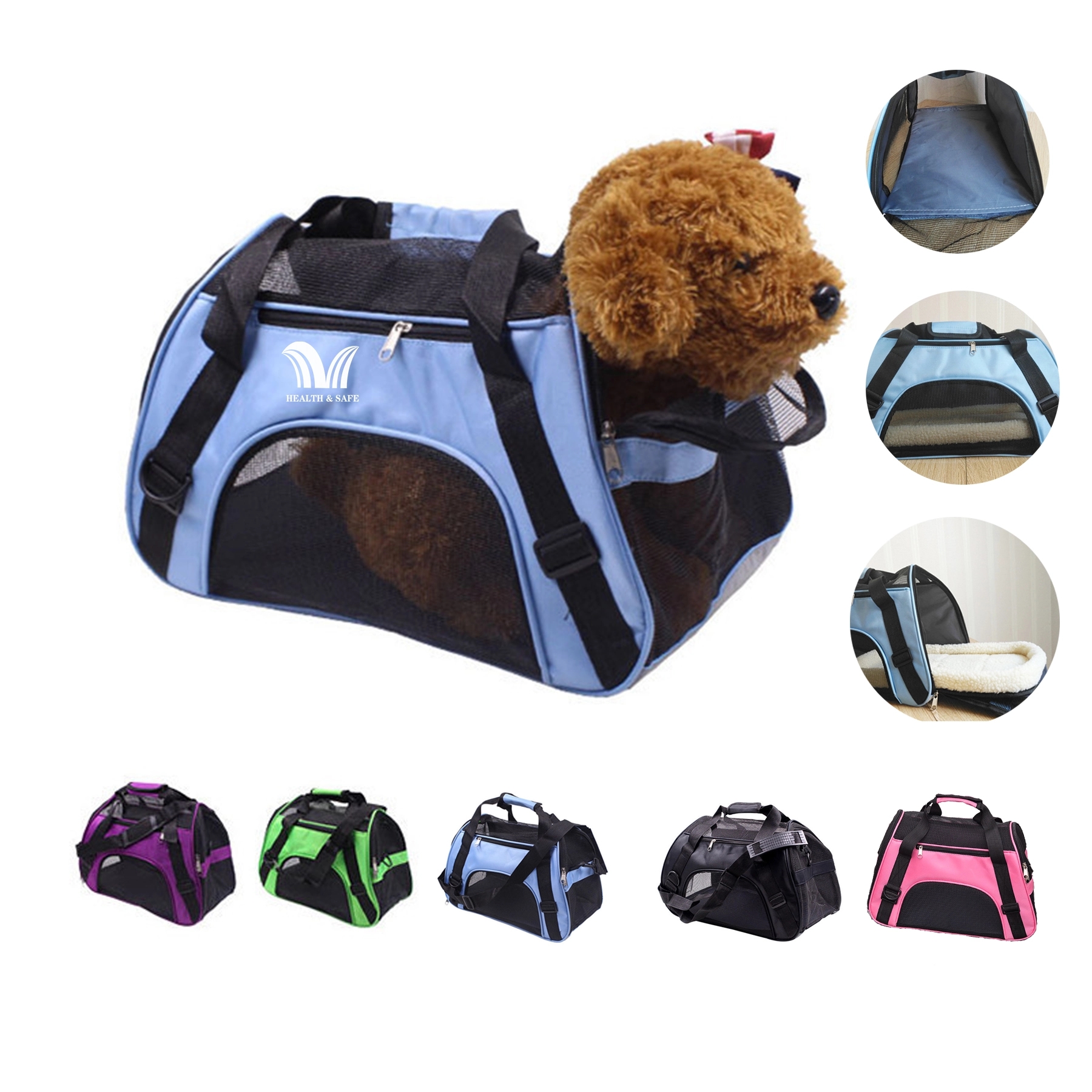 Cat Dog Pet Carrier for Small Medium Puppies of 15 Lbs 5