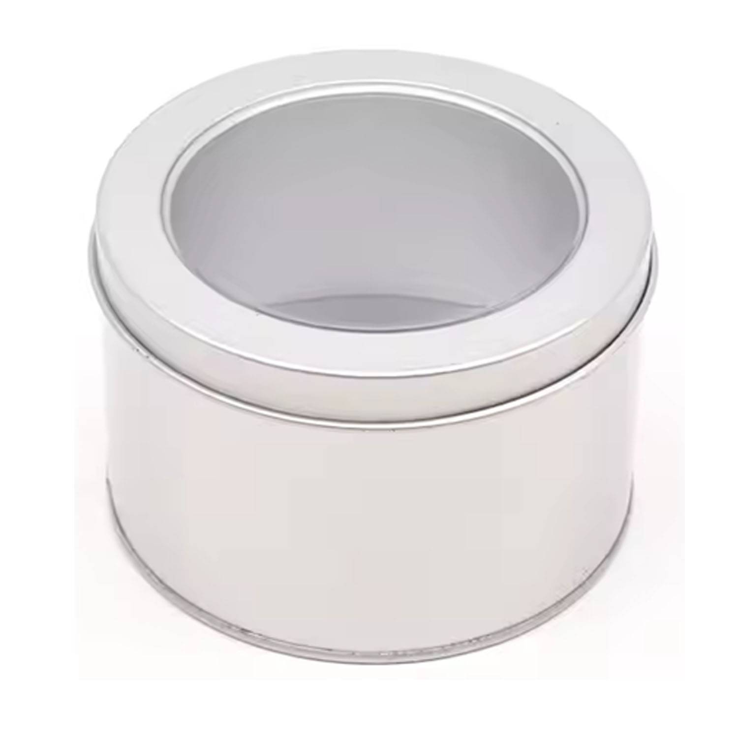 Round Window Tinplate Box w/ Lid 6