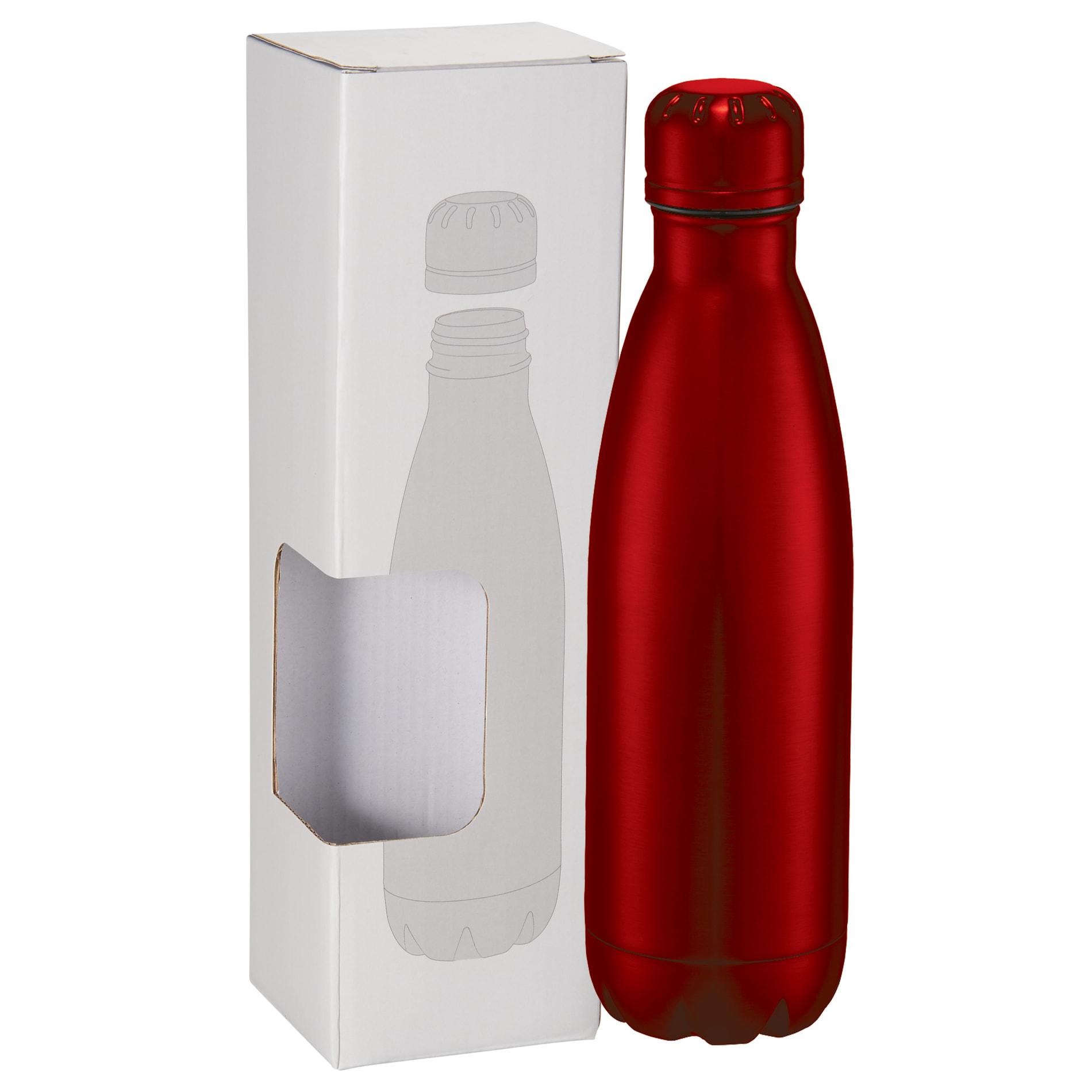 Copper Vacuum Insulated Bottle 17oz w/ Window Box, custom water bottle with logo imprint 50