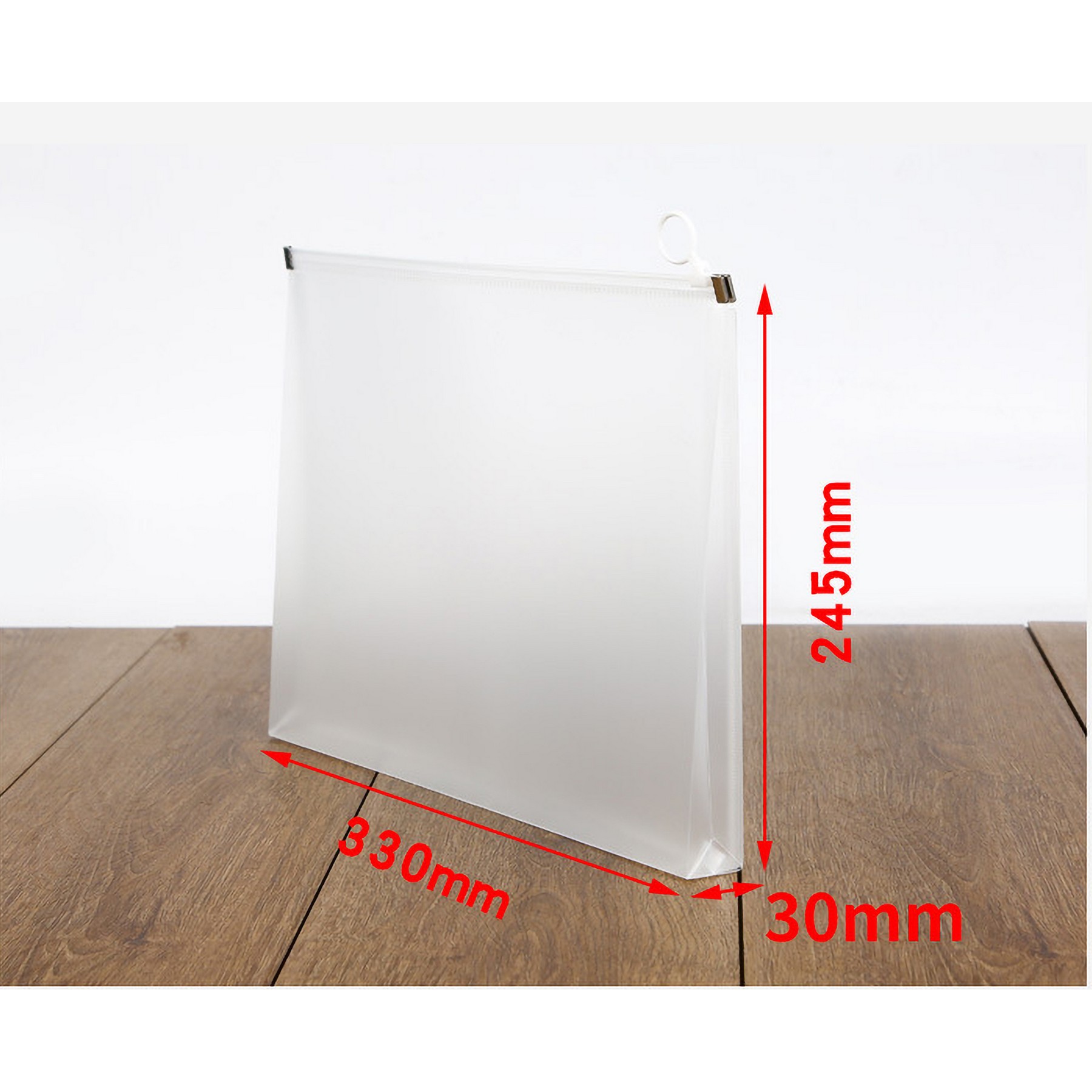 A4 Clear Zipper Pouch Document Bag With Label Pocket 4