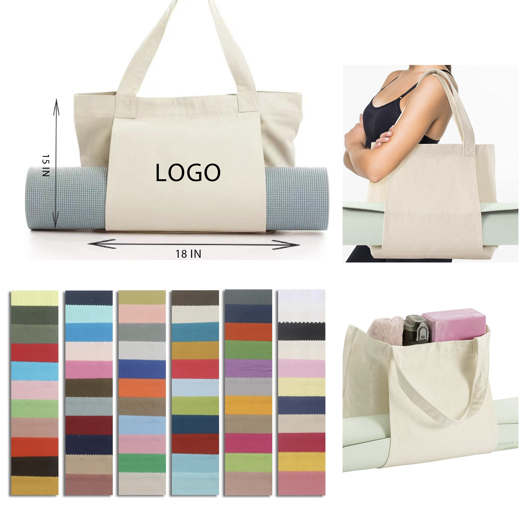 MOQ 10 PCS Convenient Yoga Mat Storage Bag 2