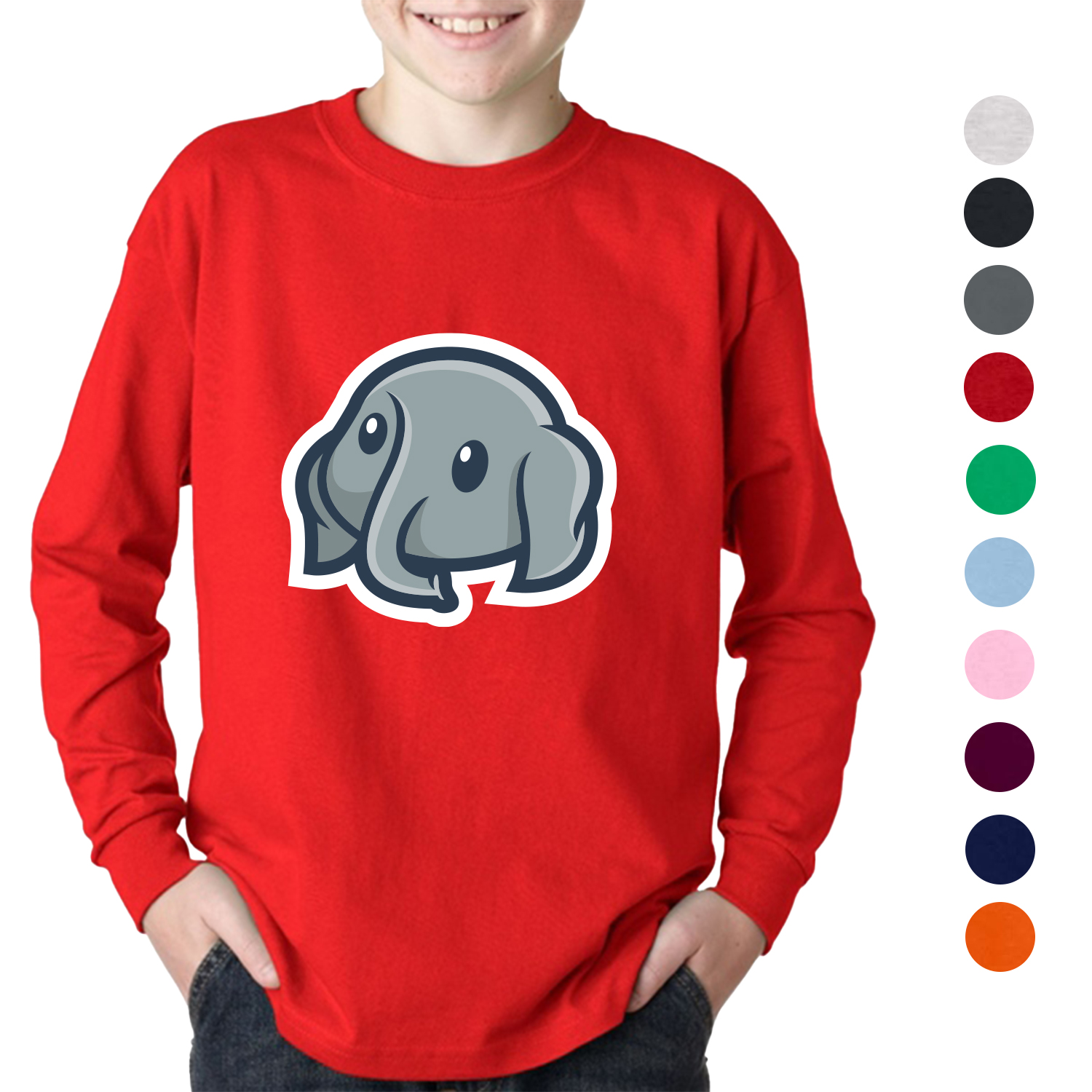 Youth Long Sleeve Winter T-Shirt 6.1 oz Boys Sweatshirt 2