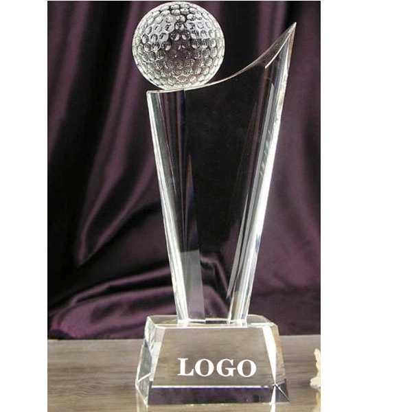 Crystal Golf Ball Trophy Award 3