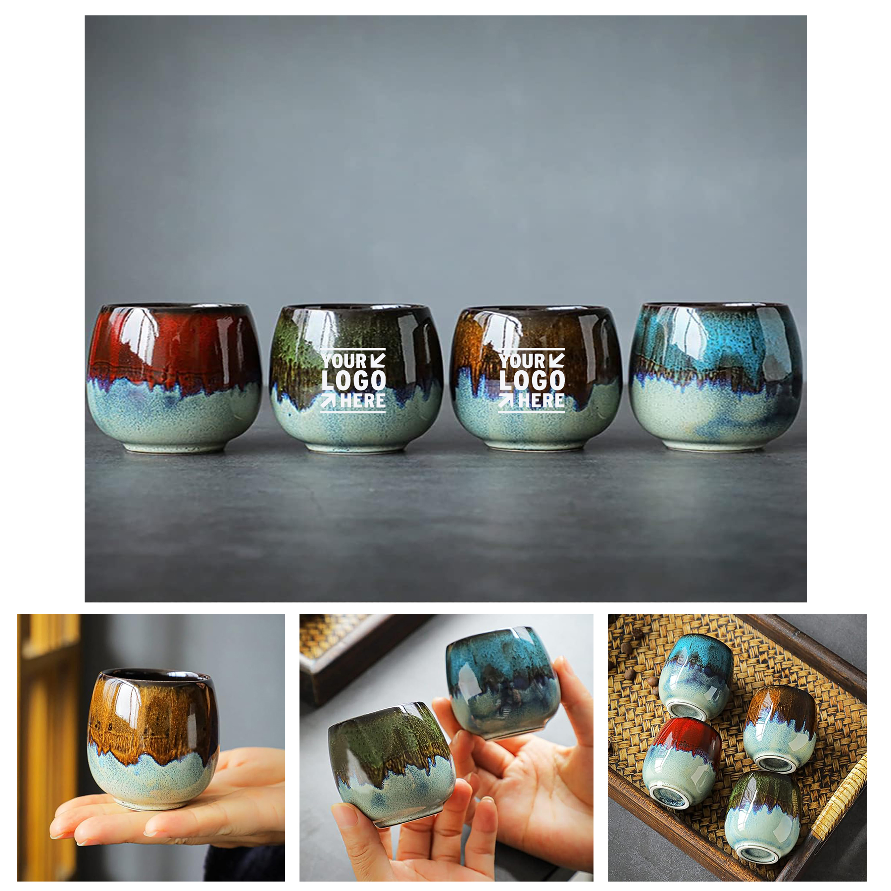 Ceramic Kiln-Change Small Espresso Coffee Spirit Tasting Mate Cup