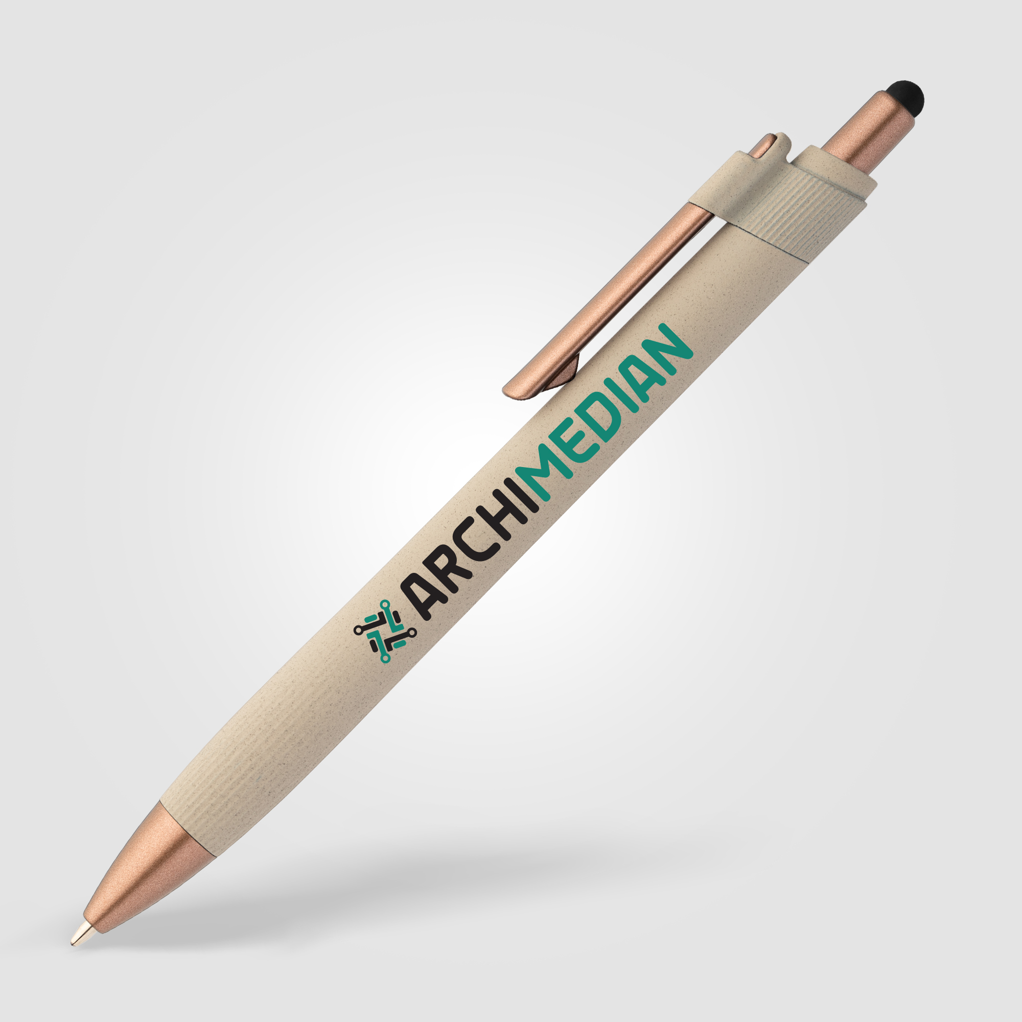 York Recycled Plastic Bronze Trim Stylus Ballpoint Pen 23