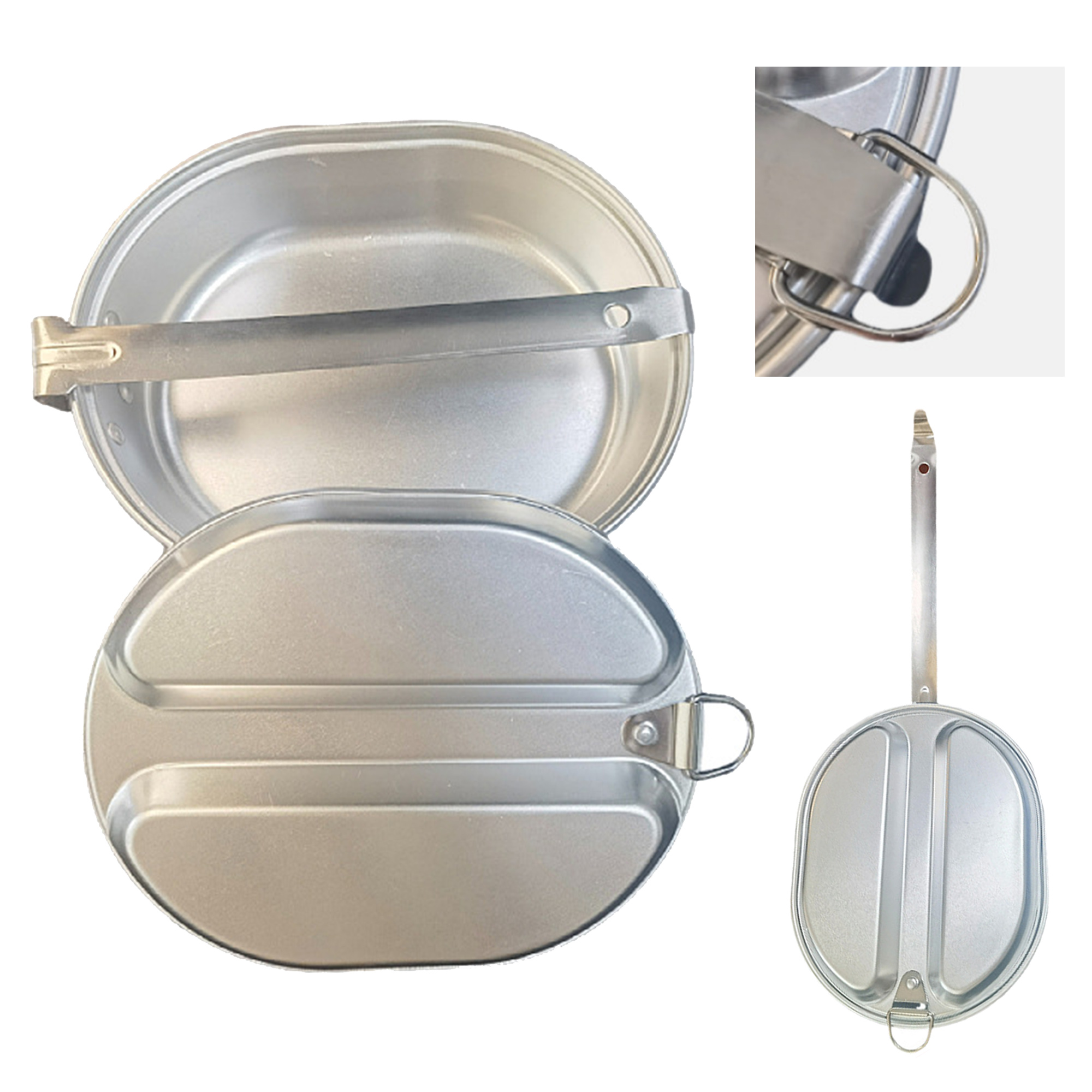 Outdoor Cup Lunch Box Tableware Aluminum Portable 2