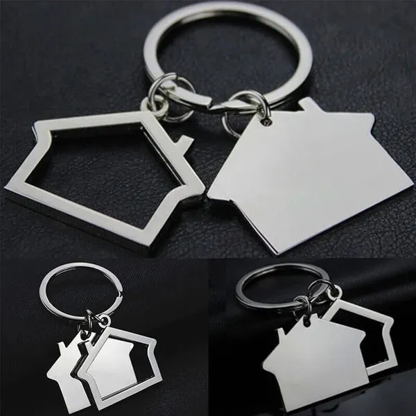 Metal House shaped Keychains For Real Estate 2