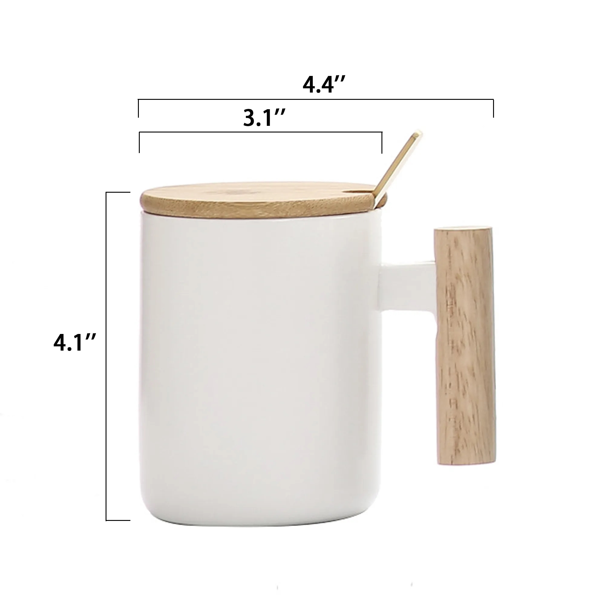 Wooden Handle Ceramic Mugs 6
