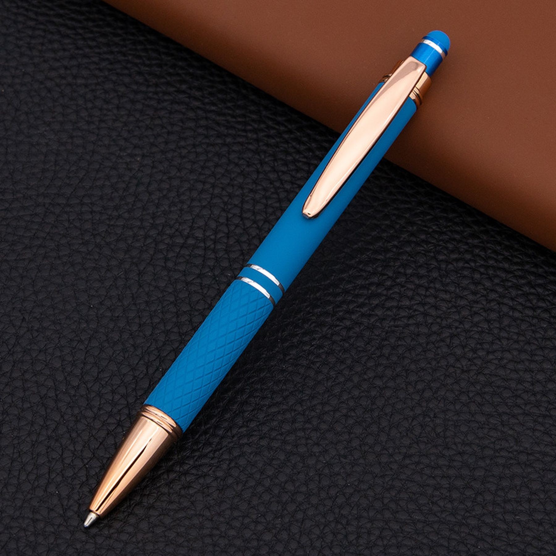 Soft Touch Diamond Stylus Pen With Rose Gold Trim 7