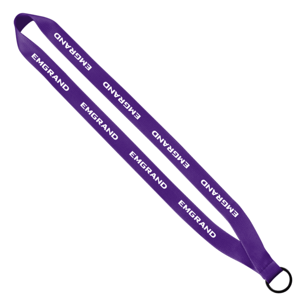 3/4" Polyester Lanyard with Sewn Silver Metal Split-Ring 11
